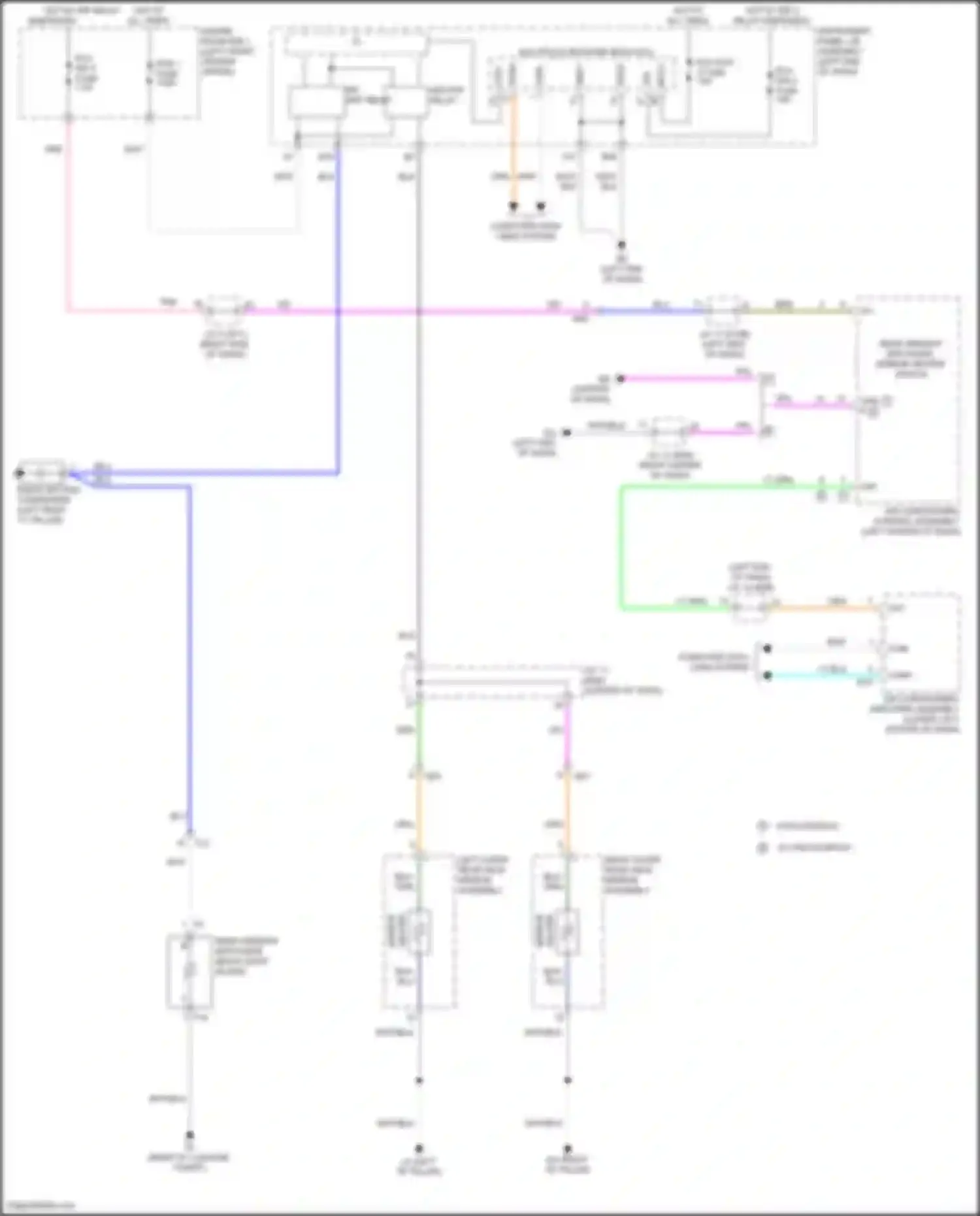 Venza Toyota II (2020-2024): Mirror heater & rear defogger circuit