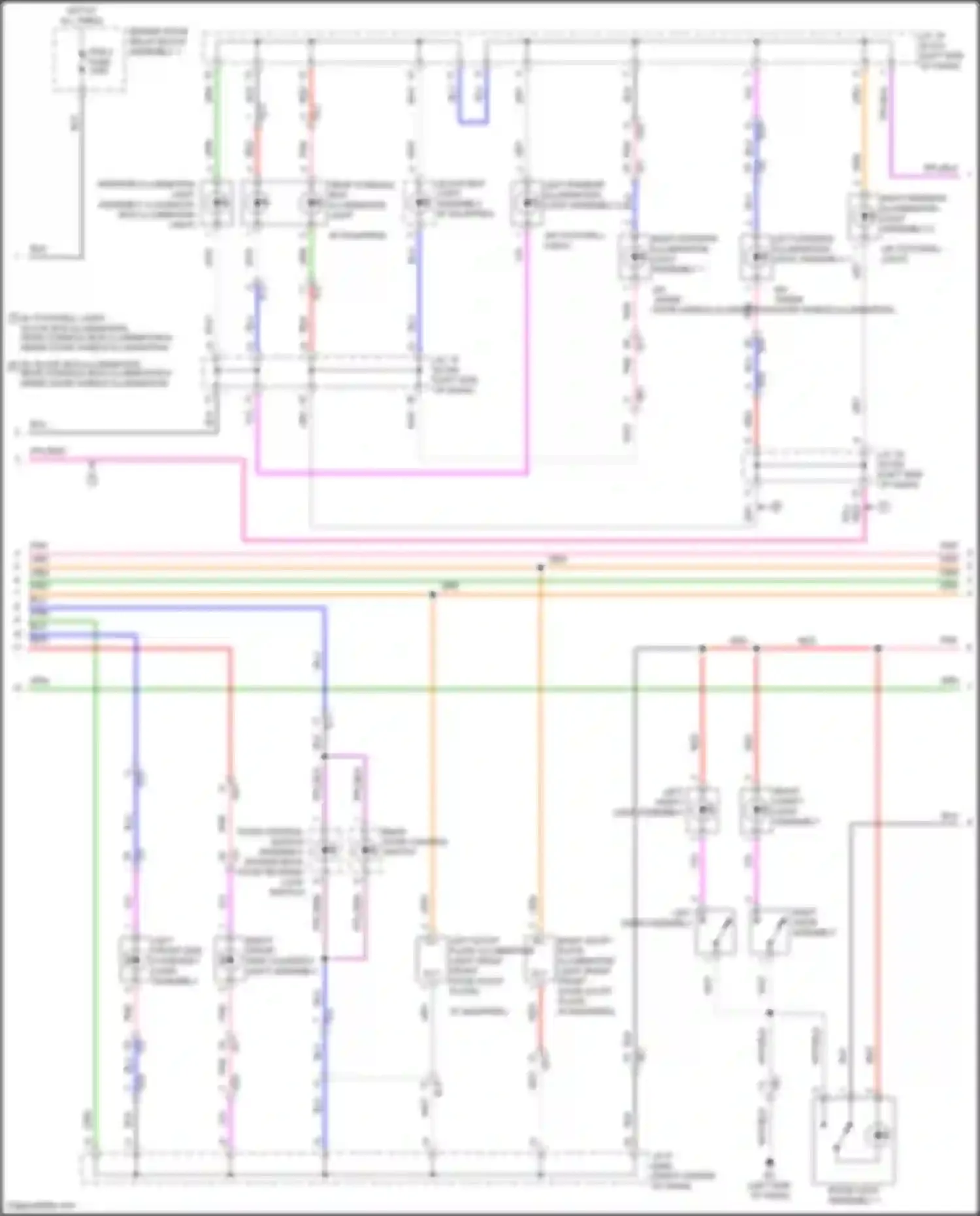Venza Toyota II (2020-2024): Courtesy lamps circuit (2 of 3)