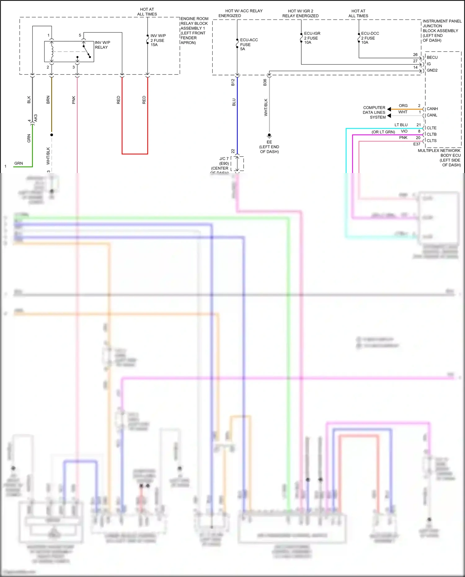 Wiring diagram automatic light control sensor for Toyota Venza II (2020-2024) (1 of 3)