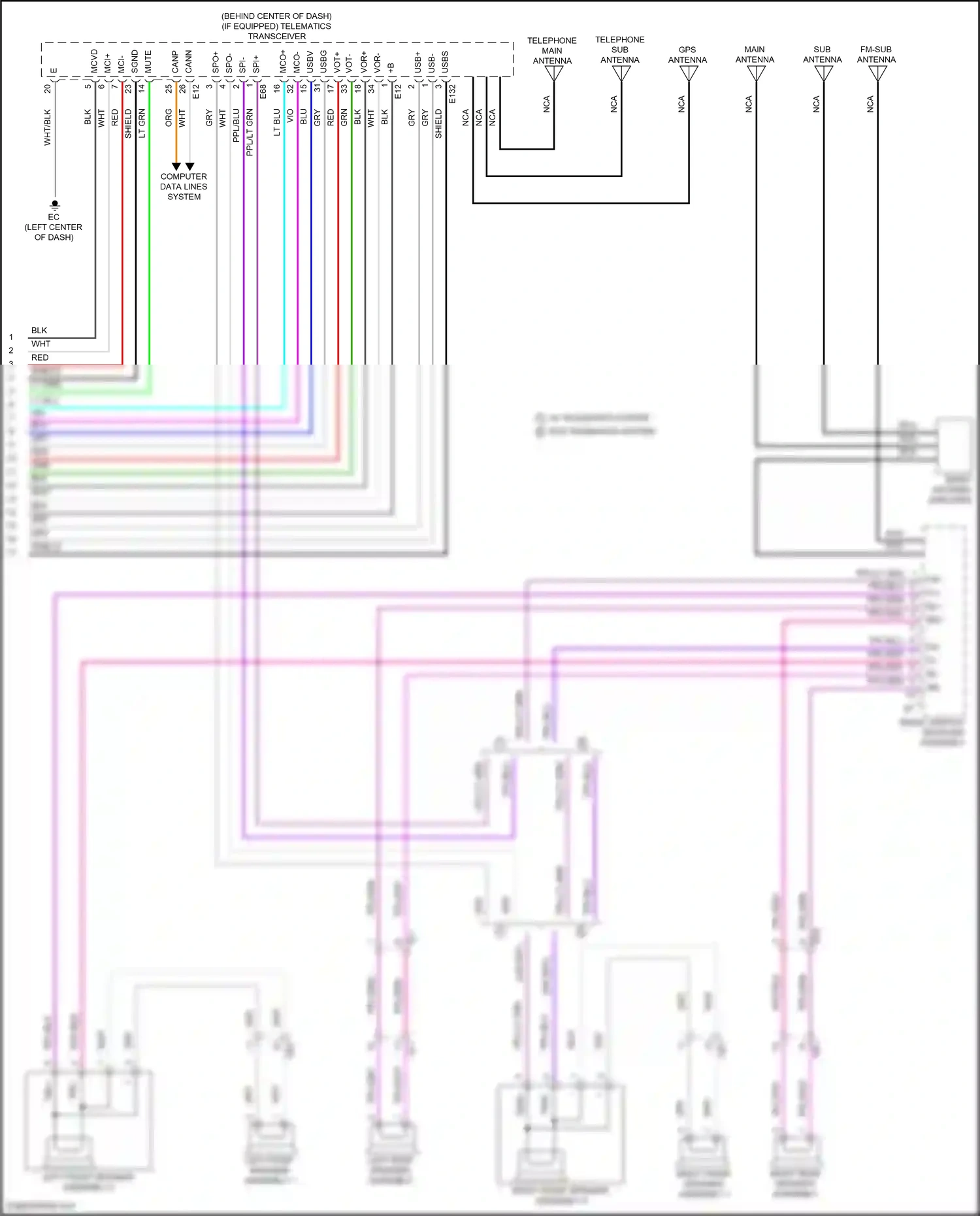 Wiring diagram computer data lines system for Toyota Venza II (2020-2024) (78 of 87)