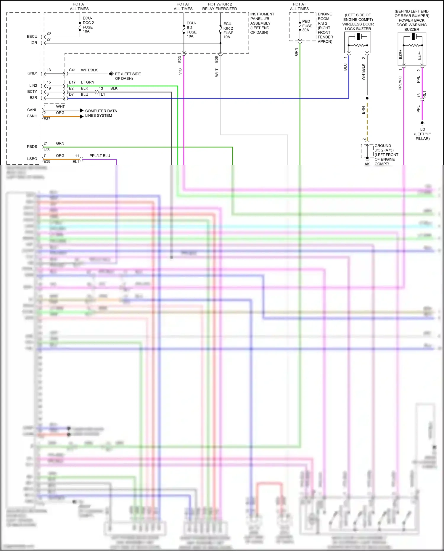 Wiring diagram computer data lines system for Toyota Venza II (2020-2024) (13 of 87)
