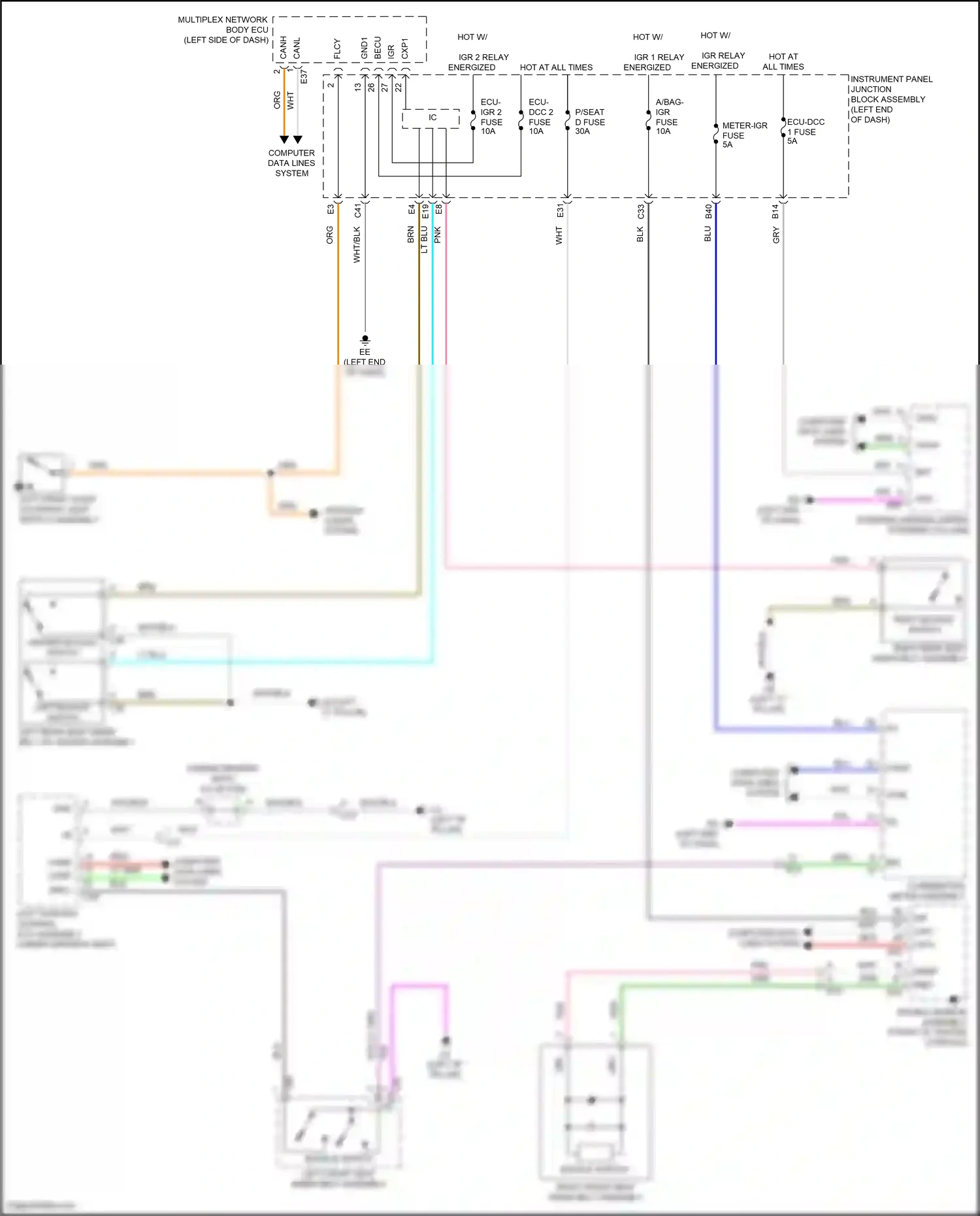Wiring diagram computer data lines system for Toyota Venza II (2020-2024) (27 of 87)