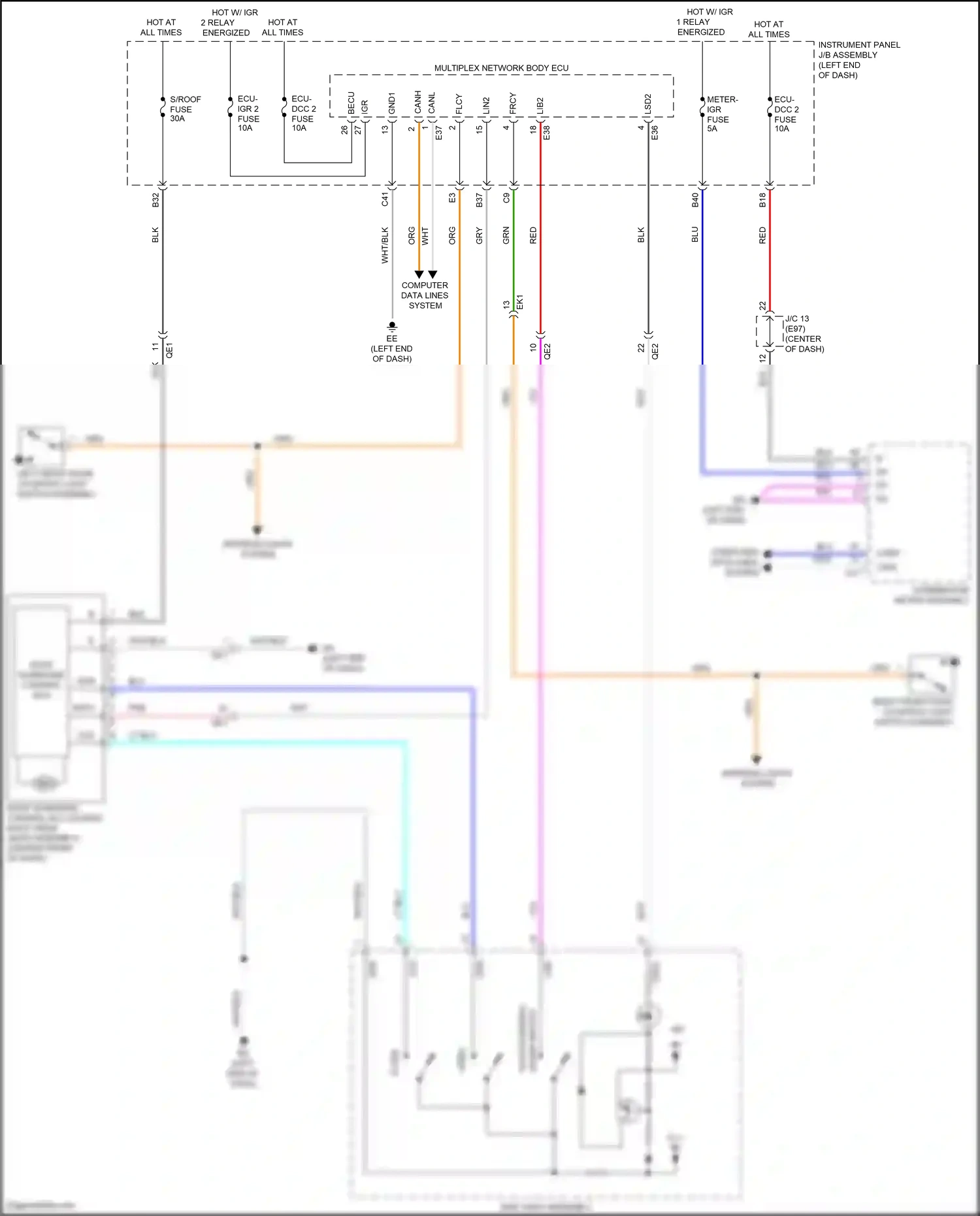 Wiring diagram computer data lines system for Toyota Venza II (2020-2024) (10 of 87)