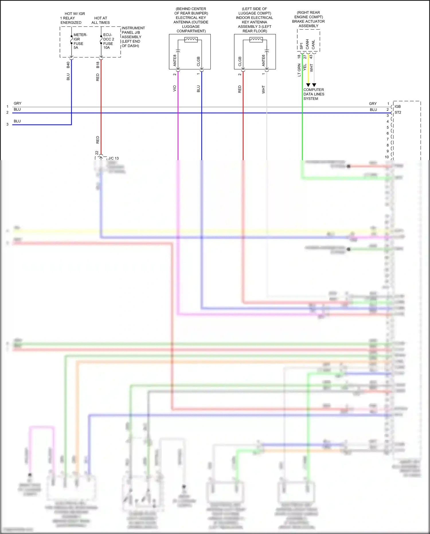 Wiring diagram computer data lines system for Toyota Venza II (2020-2024) (5 of 87)