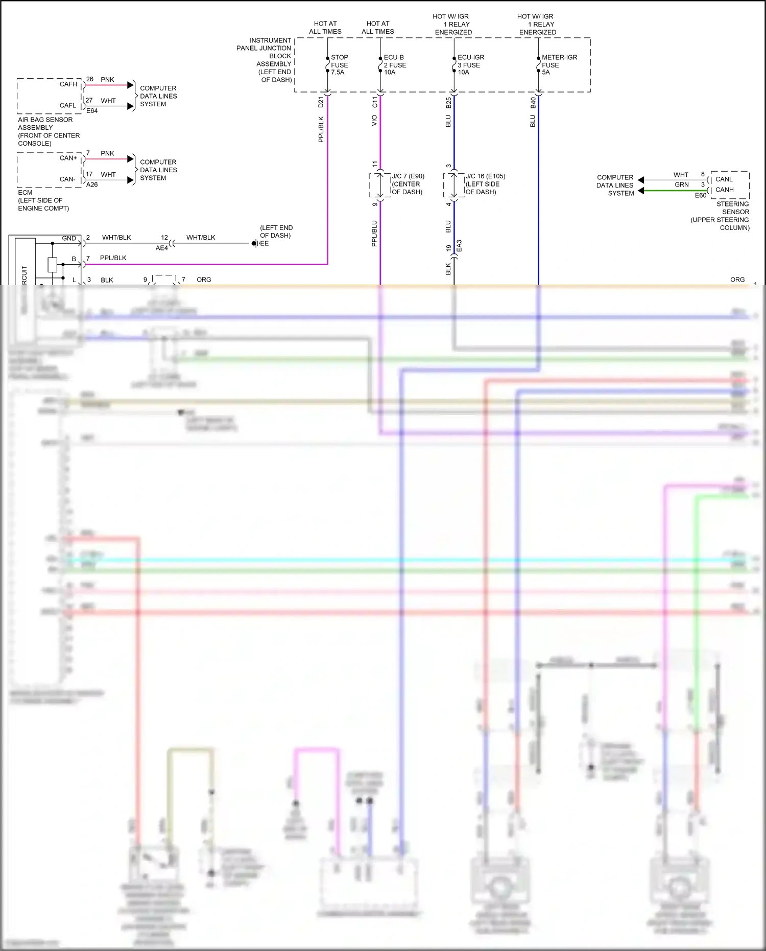Wiring diagram computer data lines system for Toyota Venza II (2020-2024) (63 of 87)