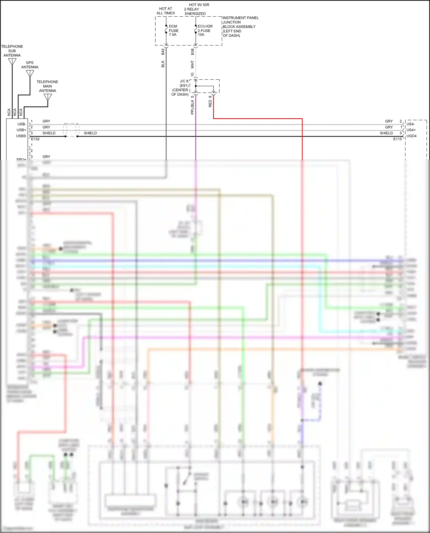 Wiring diagram computer data lines system for Toyota Venza II (2020-2024) (40 of 87)
