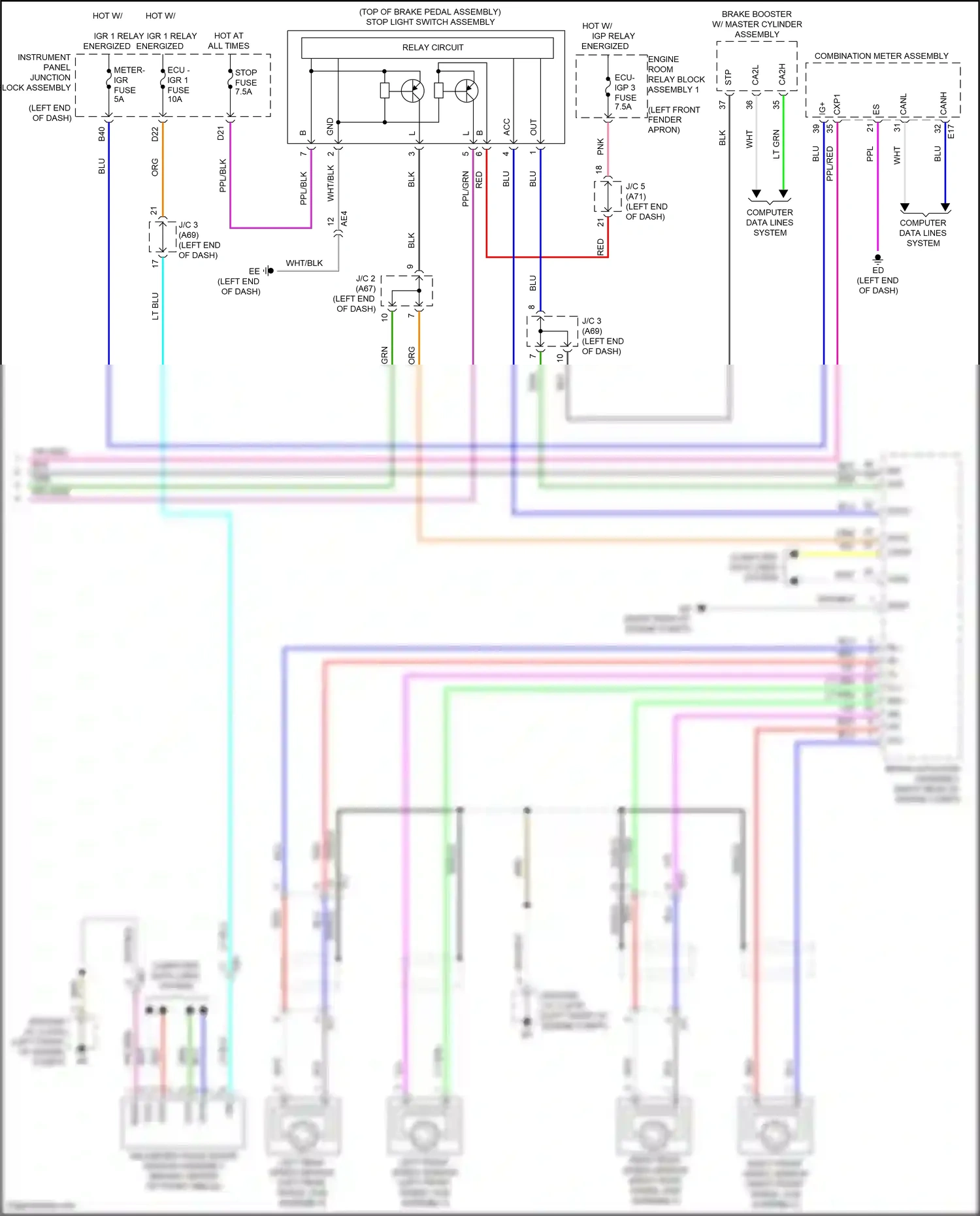 Wiring diagram computer data lines system for Toyota Venza II (2020-2024) (16 of 87)