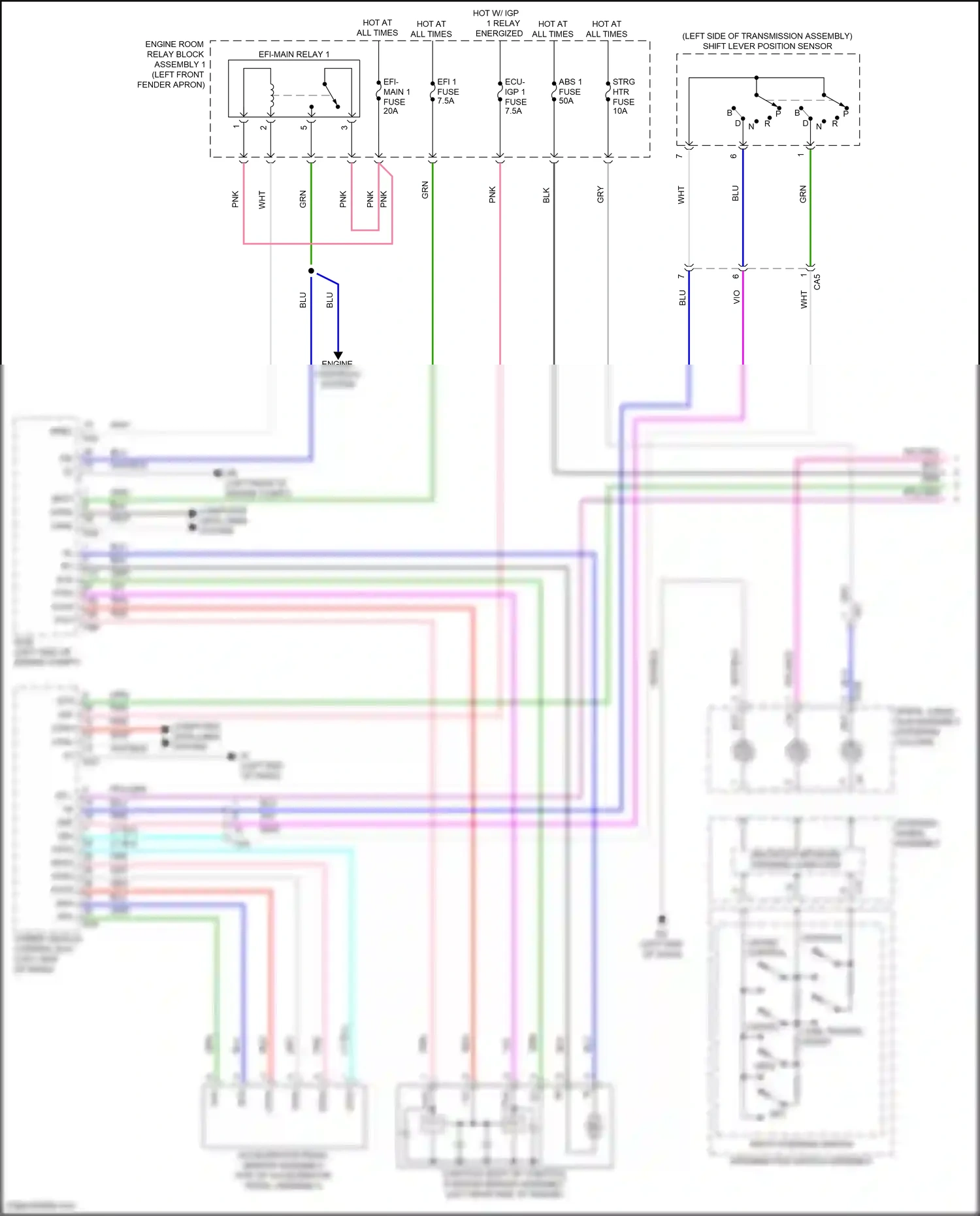 Wiring diagram engine controls system for Toyota Venza II (2020-2024) (1 of 4)