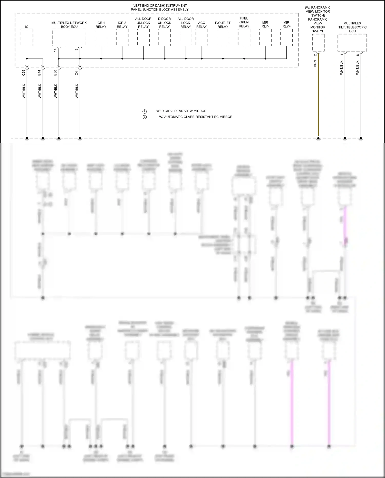 Wiring diagram forward recognition camera for Toyota Venza II (2020-2024) (2 of 4)