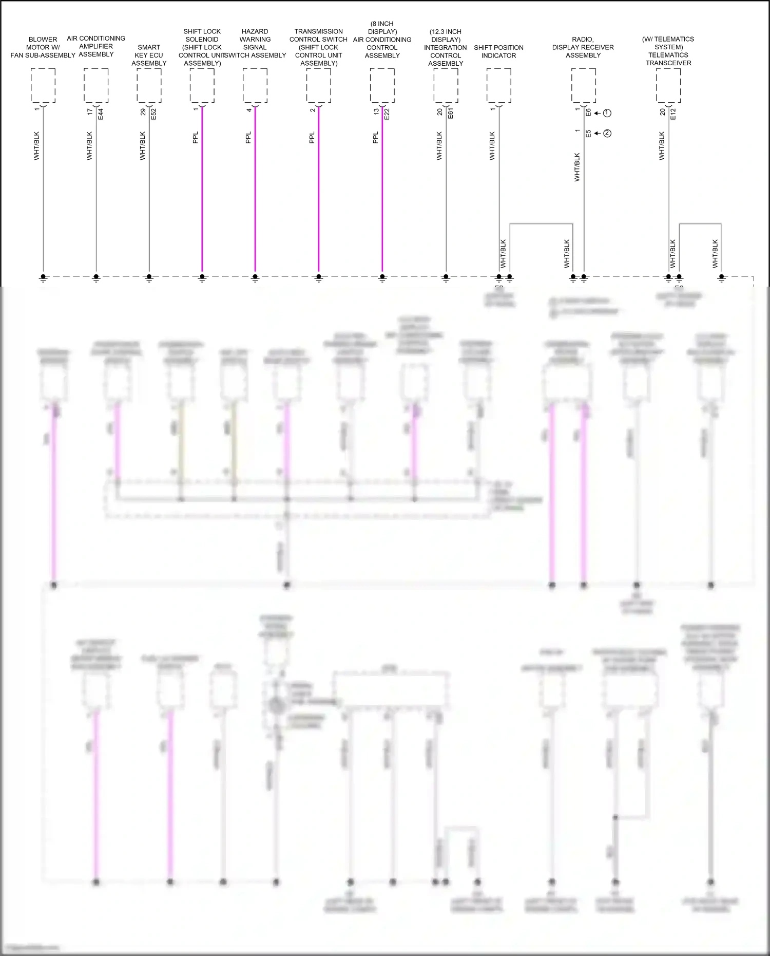 Wiring diagram integration control assembly for Toyota Venza II (2020-2024) (2 of 7)