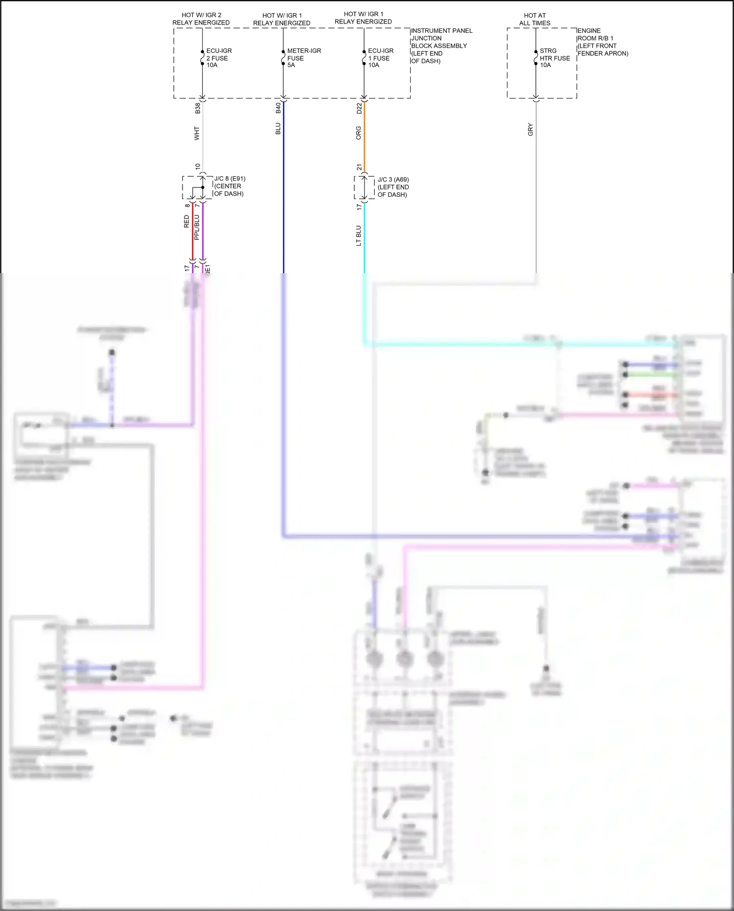 Wiring diagram multiplex network steering computer for Toyota Venza II (2020-2024) (5 of 8)