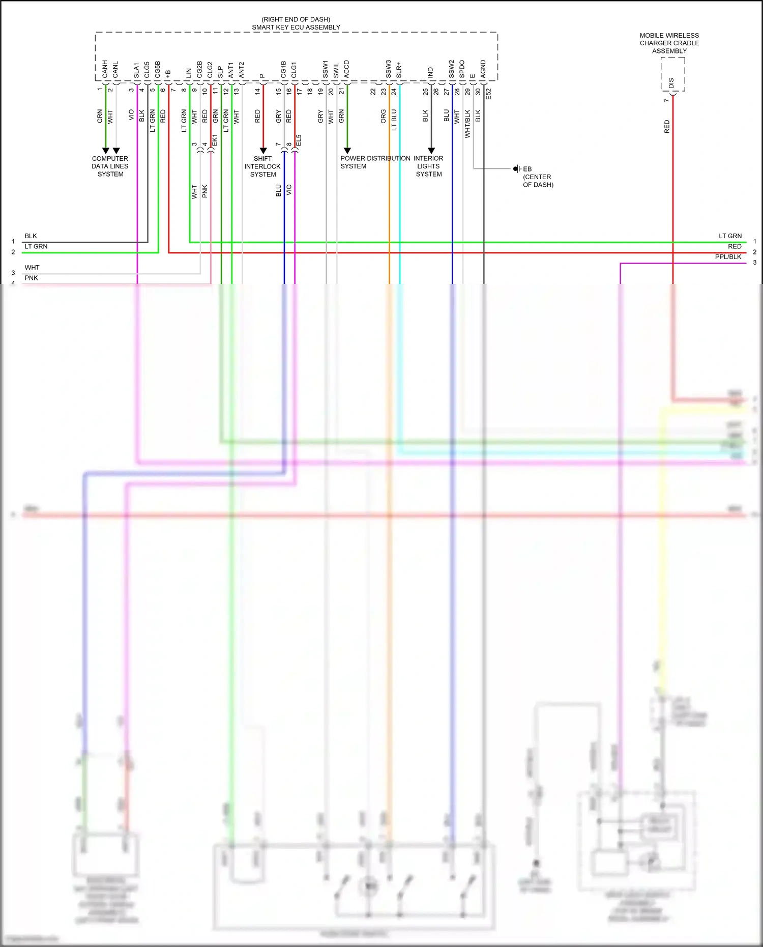 Wiring diagram shift interlock system for Toyota Venza II (2020-2024) (1 of 2)