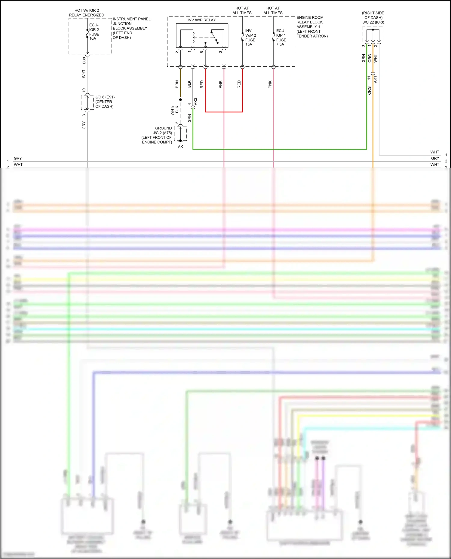 Wiring diagram shift position indicator for Toyota Venza II (2020-2024) (6 of 6)