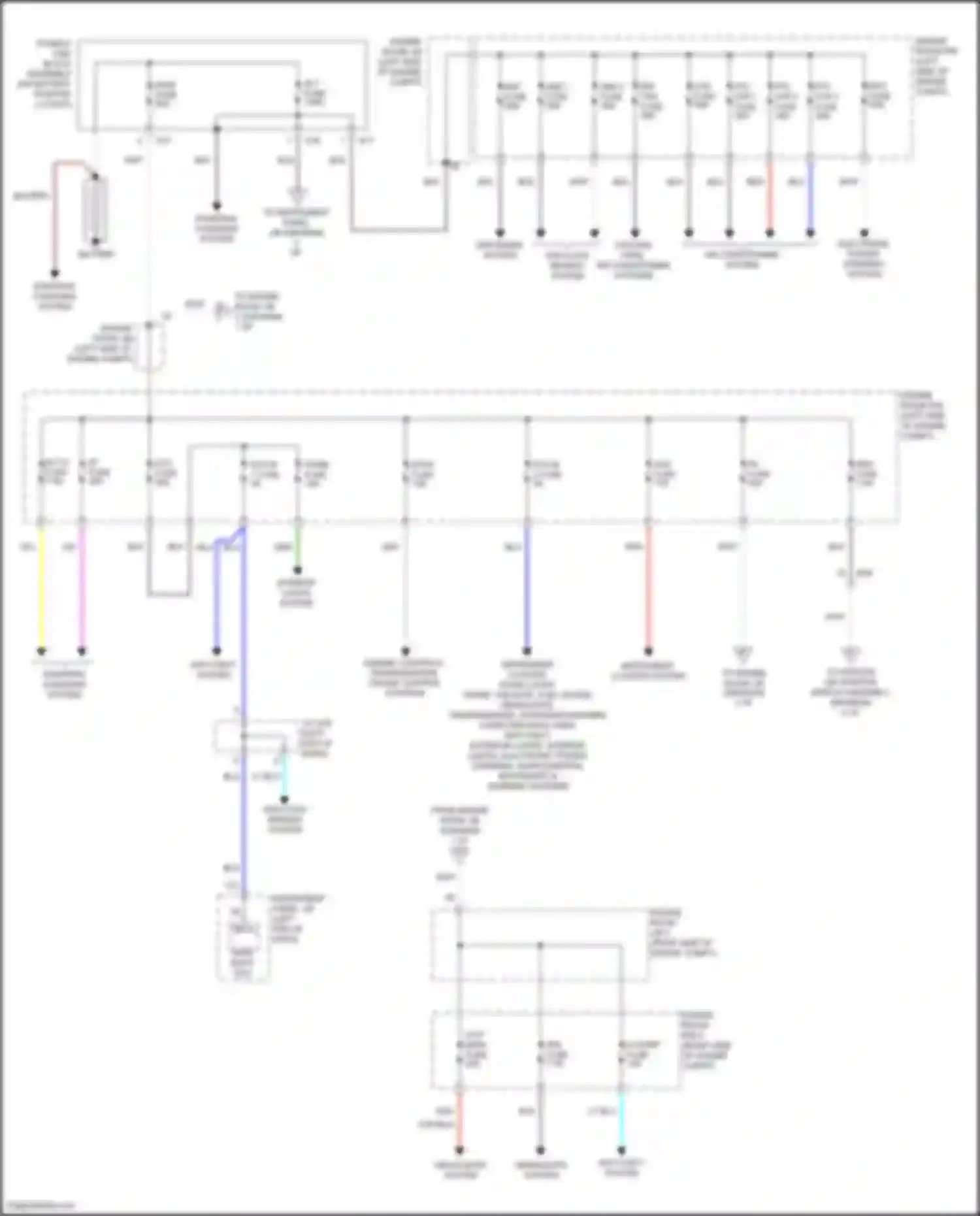 Yaris Toyota DJ/DL (2016-2020): Power distribution circuit (1 of 3)