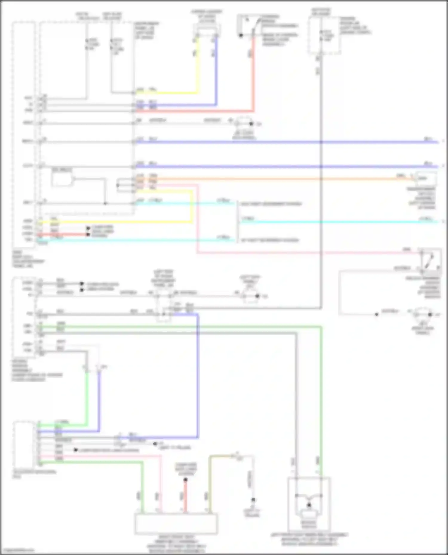 Yaris Toyota DJ/DL (2016-2020): Key reminder & seat belt warning circuit (1 of 2)