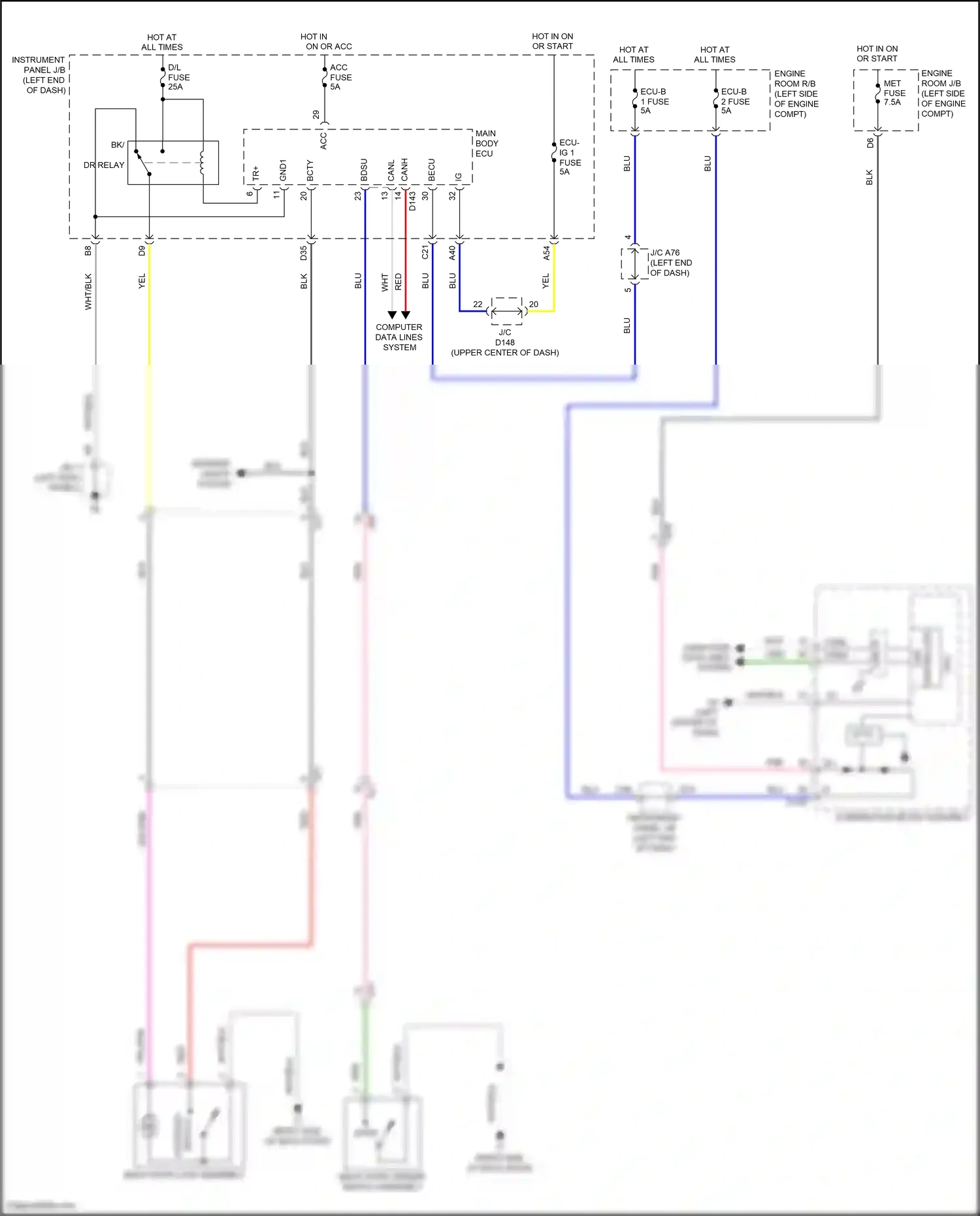 Wiring diagram computer data lines system for Toyota Yaris DJ/DL (2016-2020) (1 of 39)