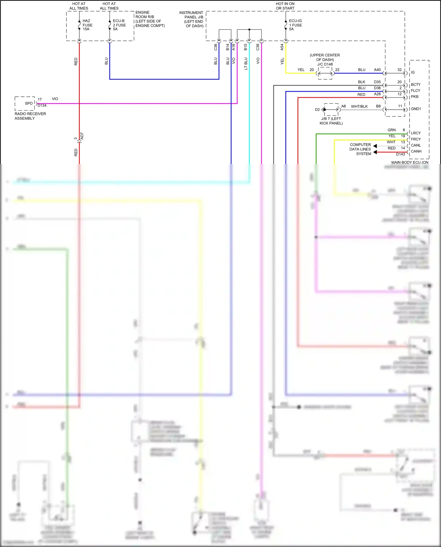 Wiring diagram computer data lines system for Toyota Yaris DJ/DL (2016-2020) (33 of 39)