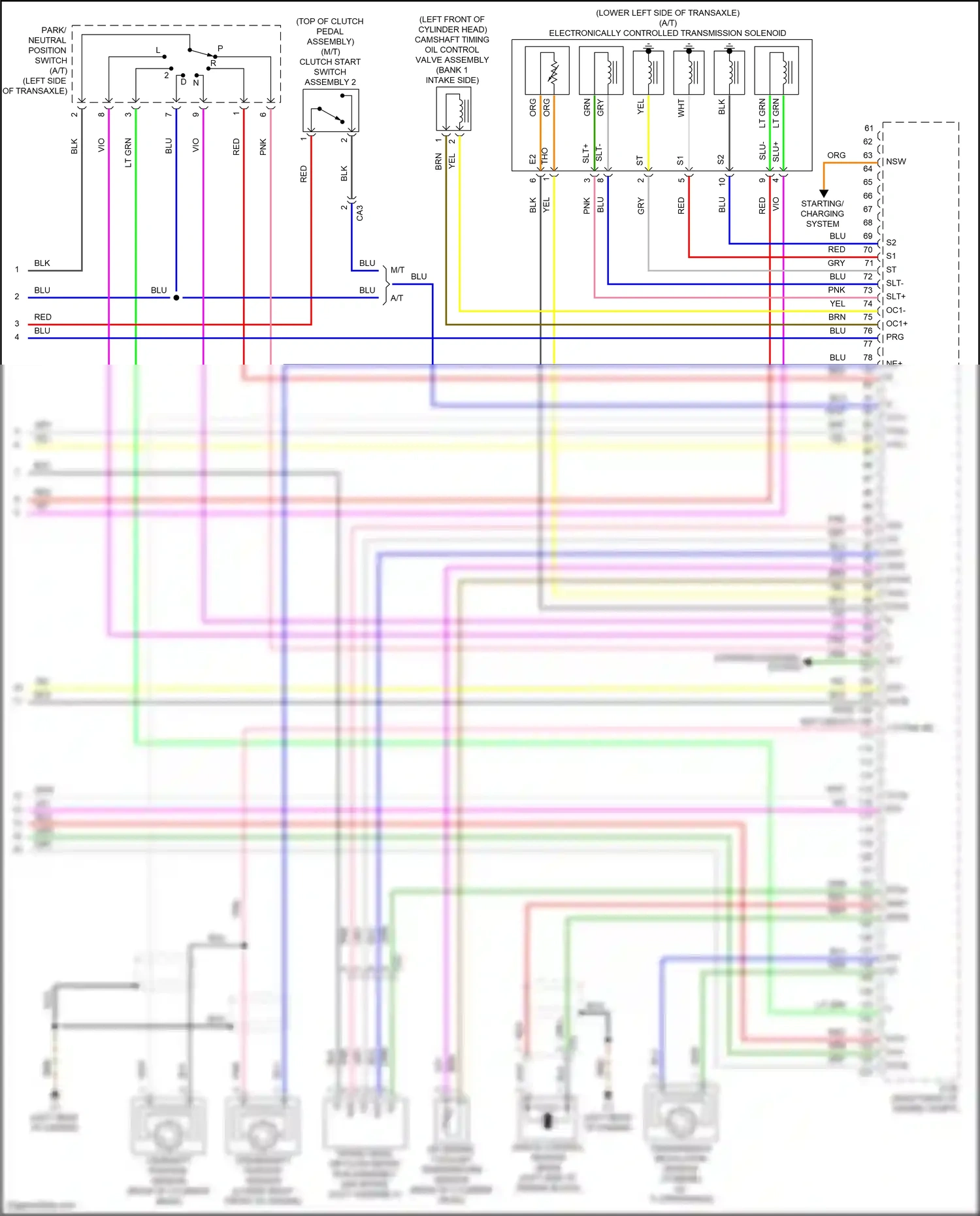 Wiring diagram e.f.i. engine coolant temperature sensor for Toyota Yaris DJ/DL (2016-2020) (3 of 3)