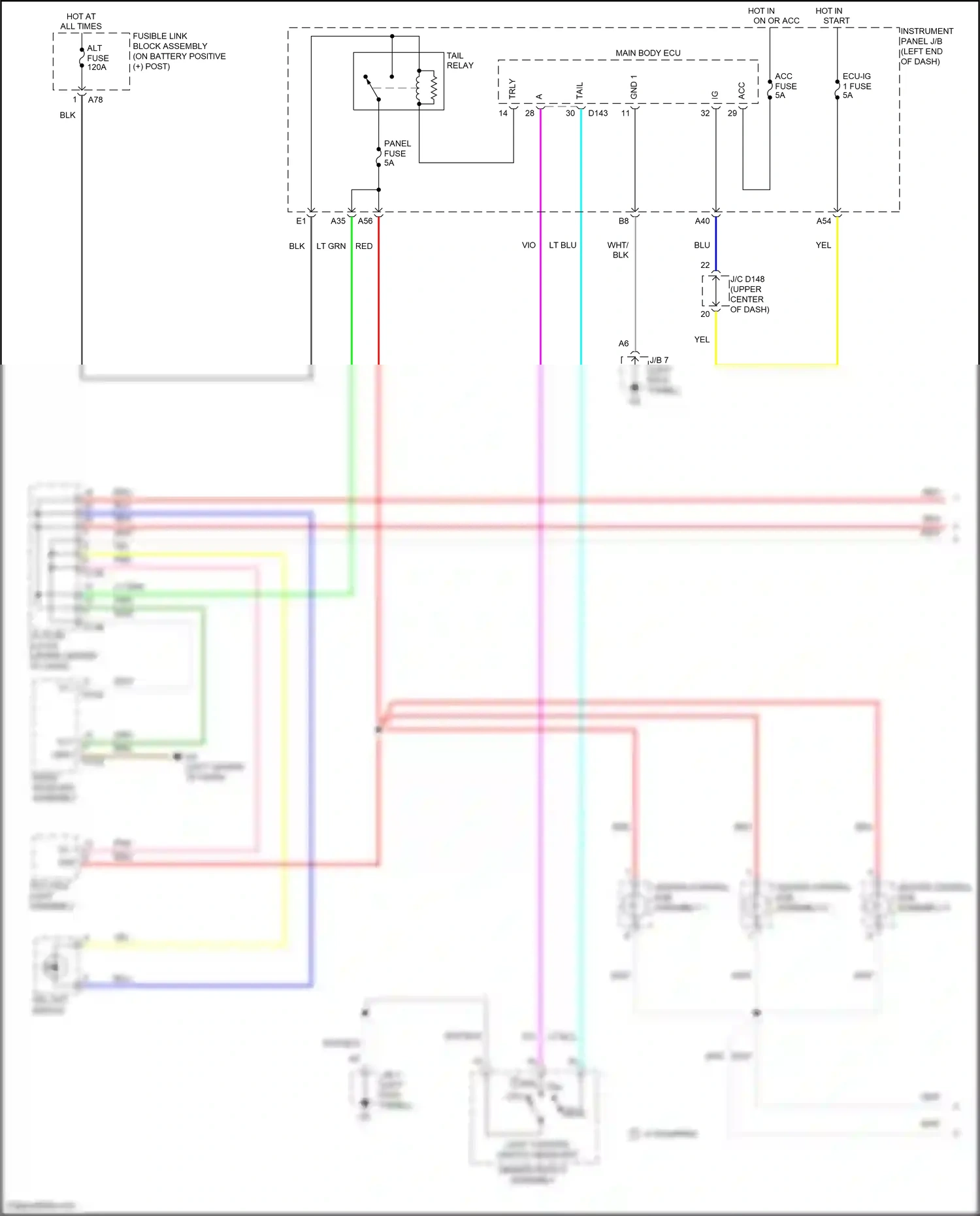 Wiring diagram light control switch headlight dimmer switch assembly for Toyota Yaris DJ/DL (2016-2020) (1 of 1)