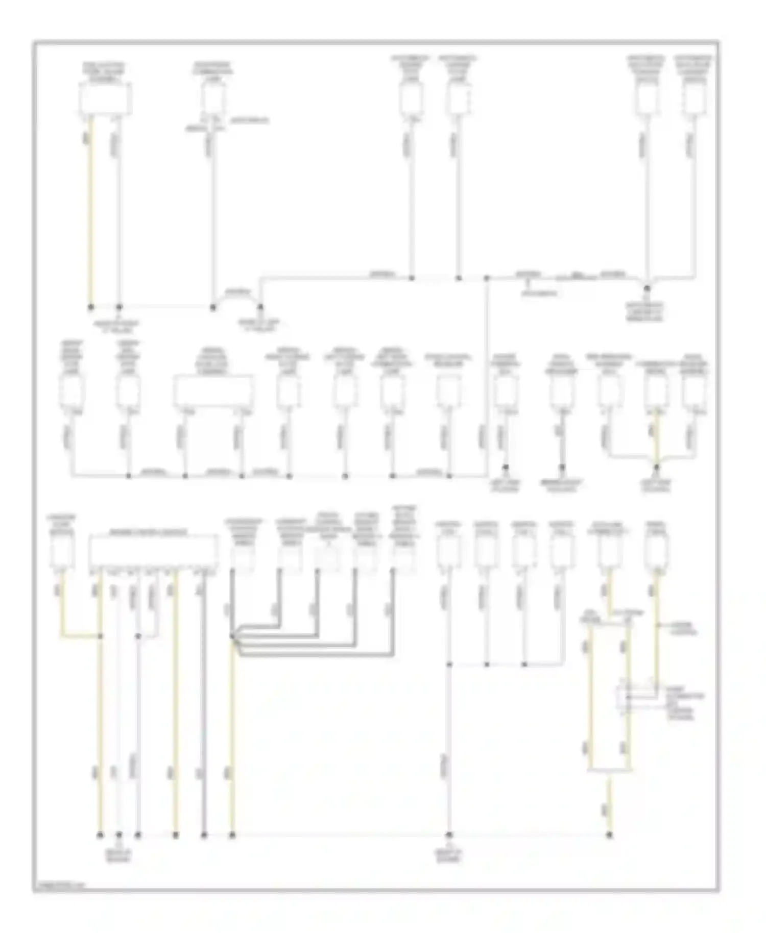 Yaris Toyota II facelift (2009-2012): Ground distribution circuit (1 of 3)