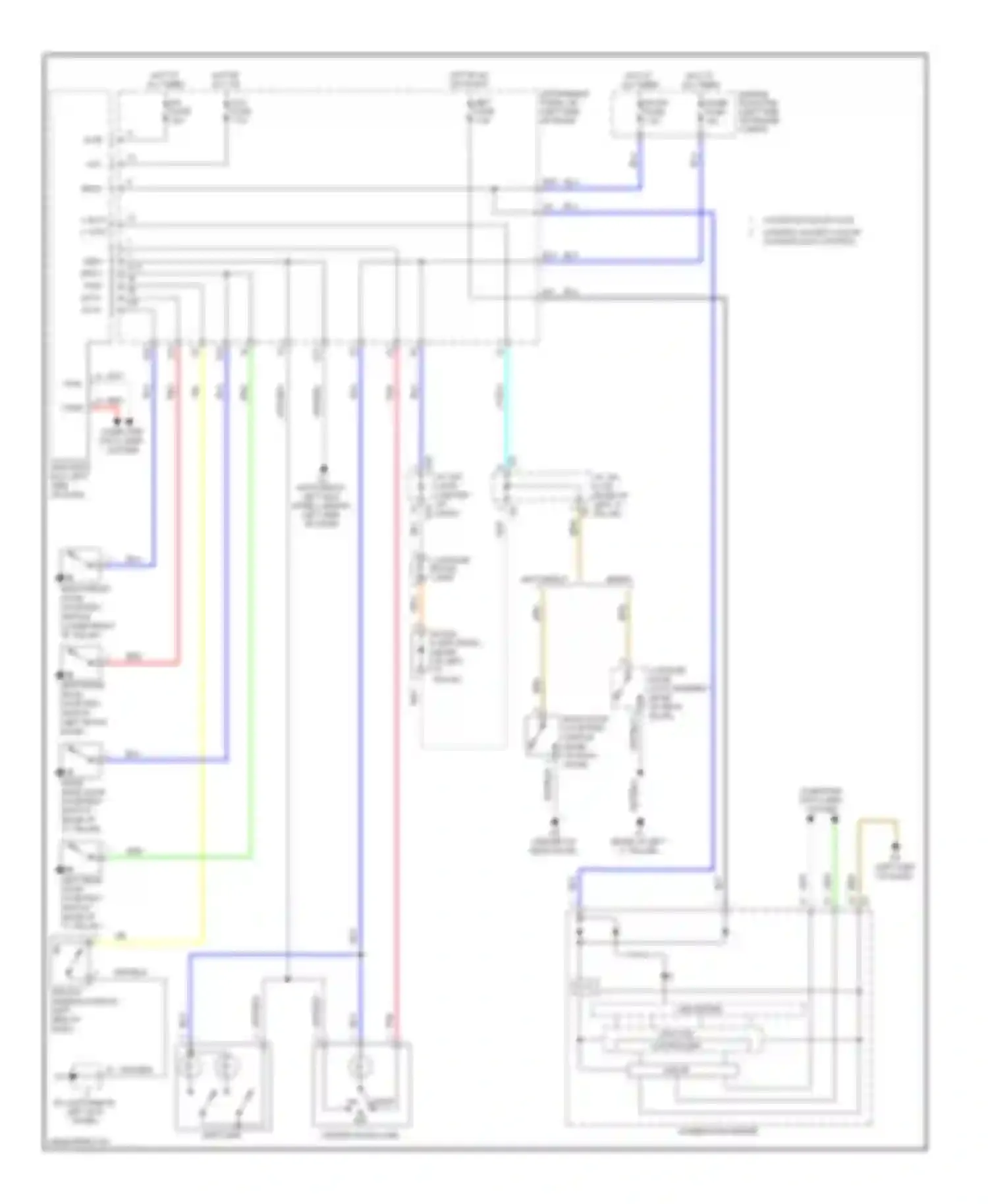 Yaris Toyota II facelift (2009-2012): Courtesy lamps circuit