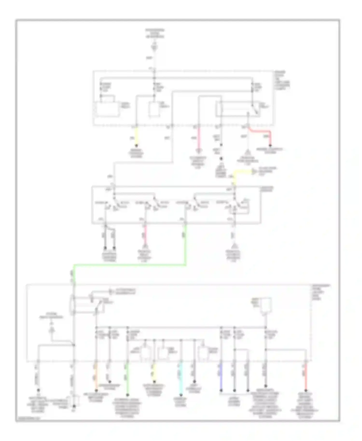 Yaris Toyota II facelift (2009-2012): Power distribution circuit (2 of 3)