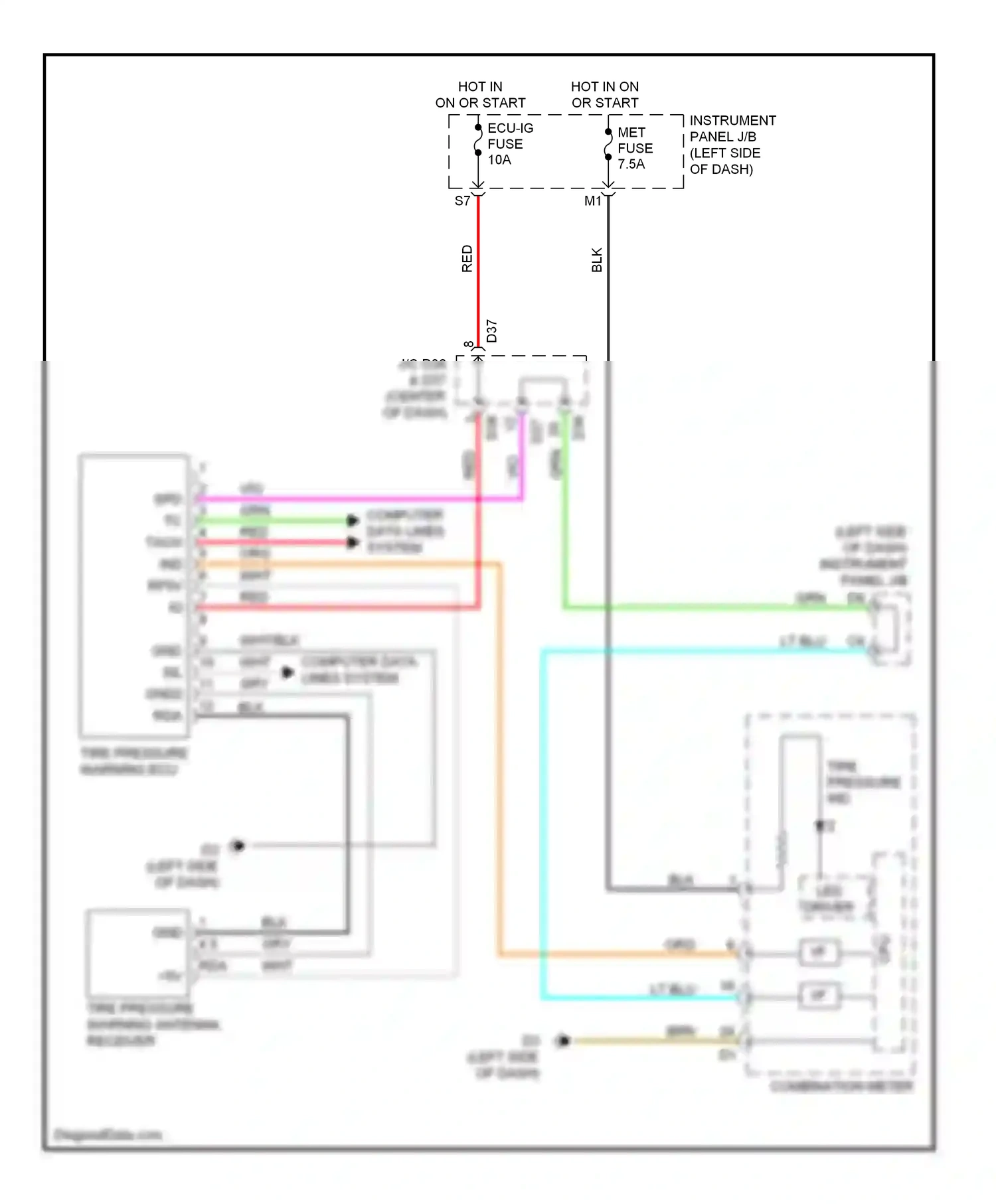 Wiring diagram computer data lines system for Toyota Yaris II facelift (2009-2012) (16 of 17)