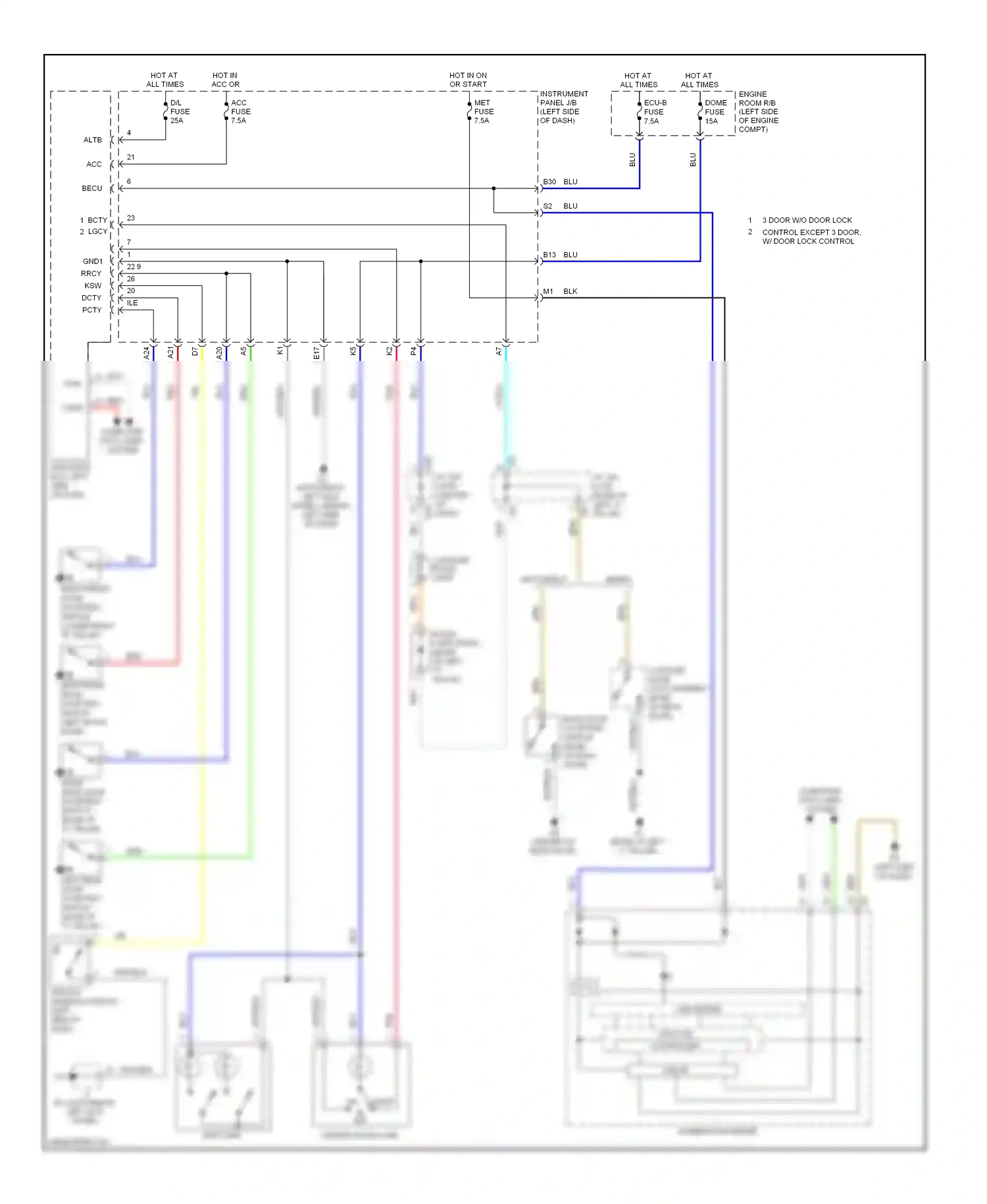 Wiring diagram cpu can controller for Toyota Yaris II facelift (2009-2012) (1 of 2)