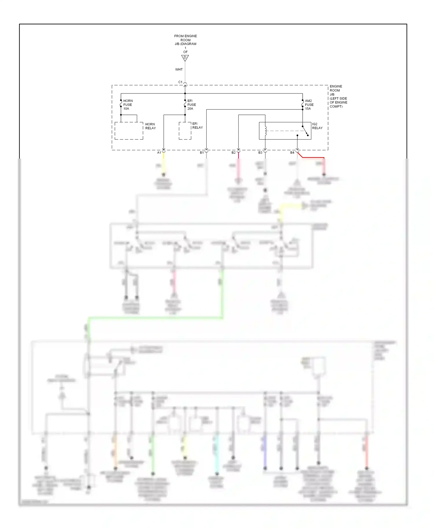 Wiring diagram ignition switch for Toyota Yaris II facelift (2009-2012) (1 of 3)