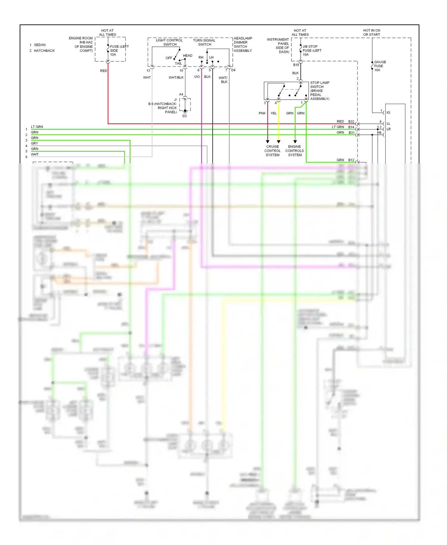 Wiring diagram kick panel) for Toyota Yaris II facelift (2009-2012) (1 of 1)