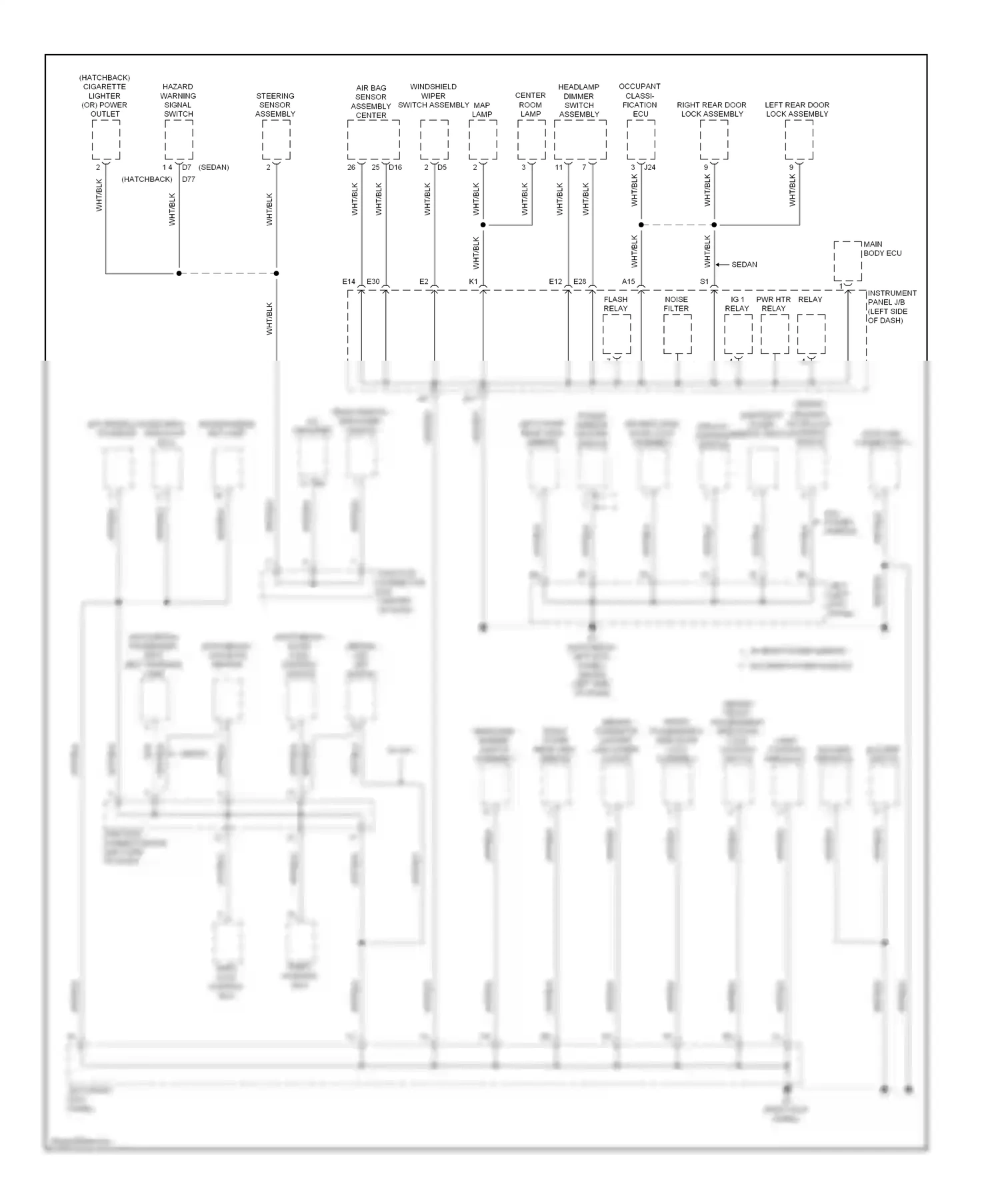 Wiring diagram left outer rear view for Toyota Yaris II facelift (2009-2012) (1 of 1)
