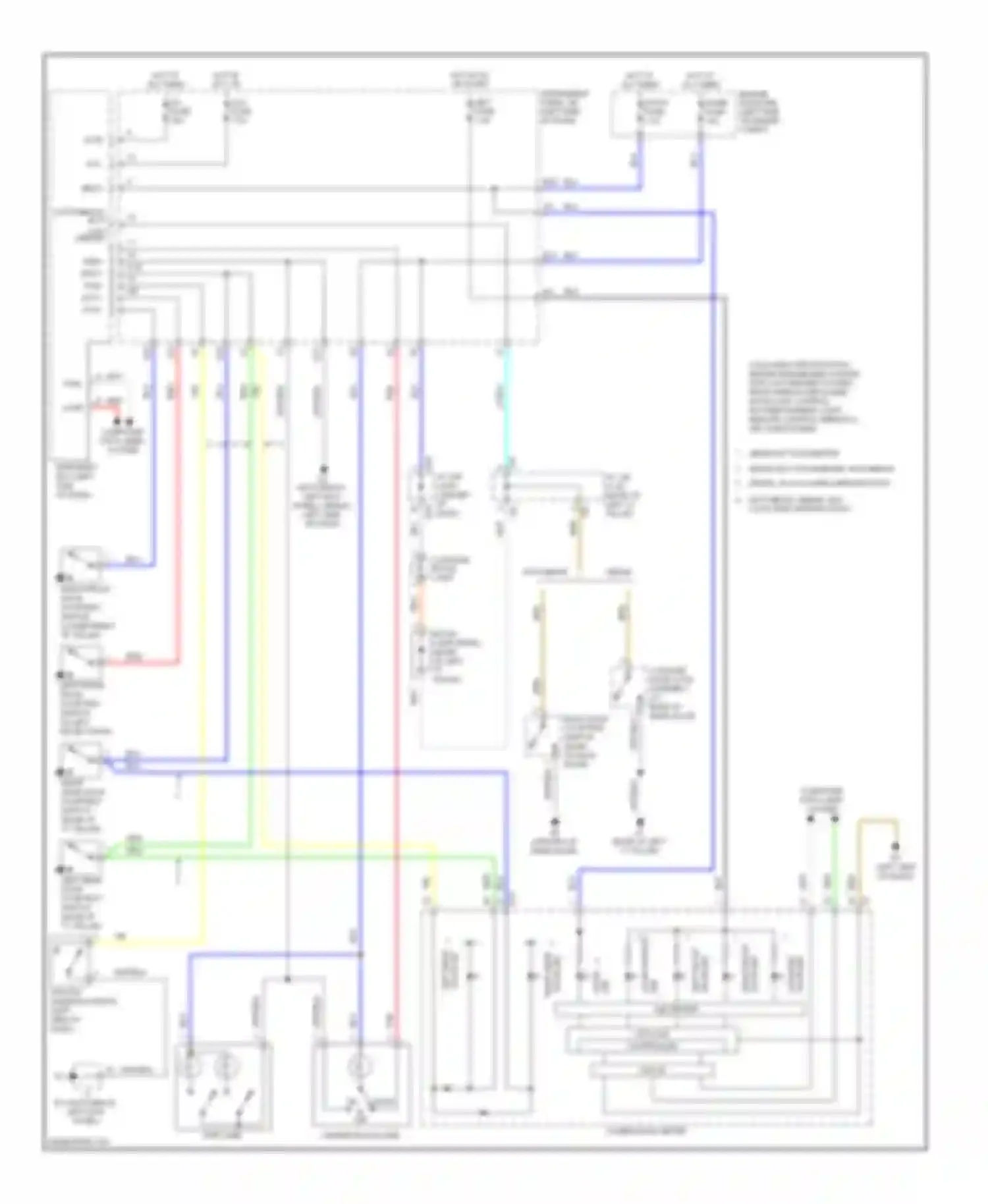 Yaris Toyota II (2005-2009): Courtesy lamps circuit