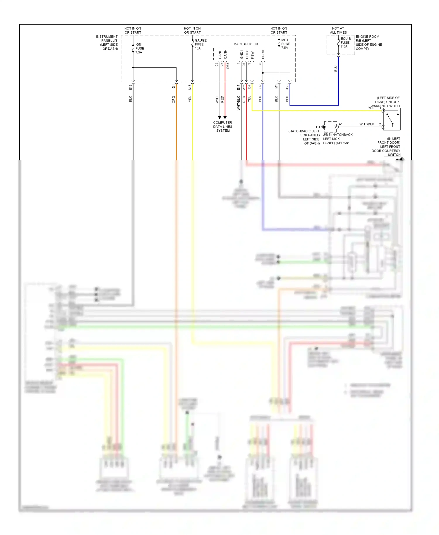 Wiring diagram can controller for Toyota Yaris II (2005-2009) (7 of 8)