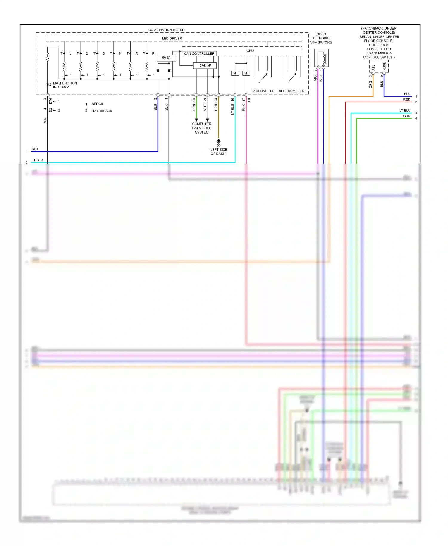 Wiring diagram computer data lines system for Toyota Yaris II (2005-2009) (10 of 14)