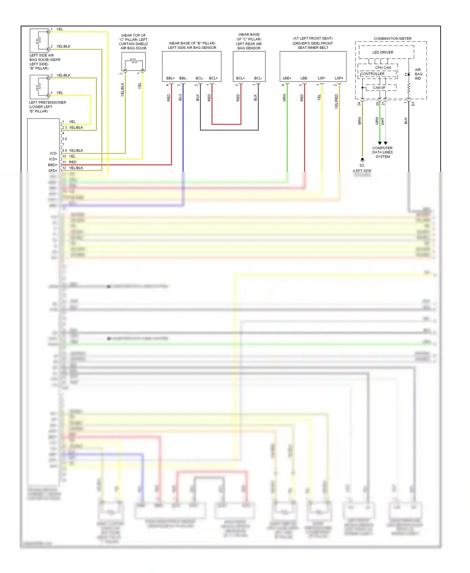 Wiring diagram computer data lines system for Toyota Yaris II (2005-2009) (11 of 14)