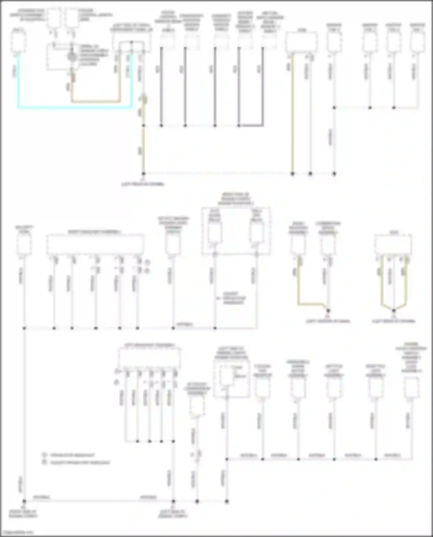 Yaris Toyota III facelift 2 (2016-2020): Ground distribution circuit (1 of 3)