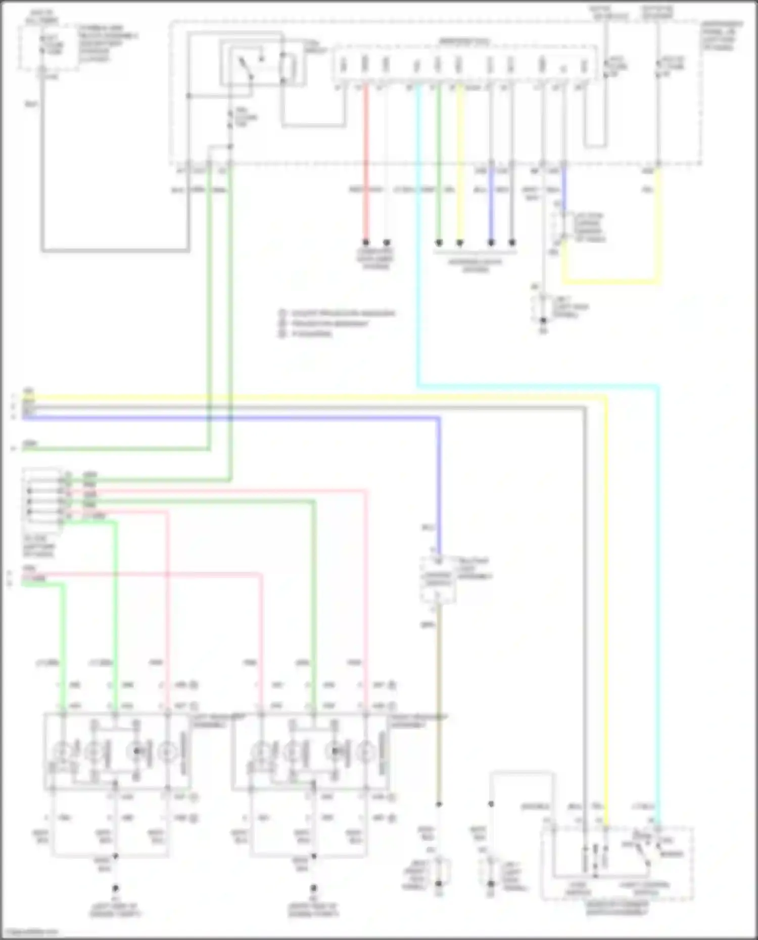 Wiring diagram except projector headlight projector headlight if equipped for Toyota Yaris III facelift 2 (2016-2020) (1 of 1)