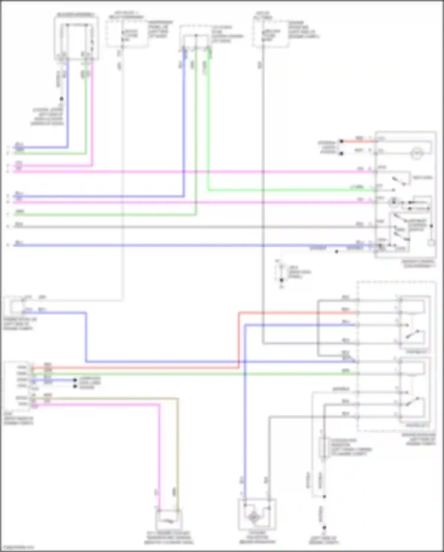 Wiring diagram heater control sub assembly 1 for Toyota Yaris III facelift 2 (2016-2020) (3 of 3)