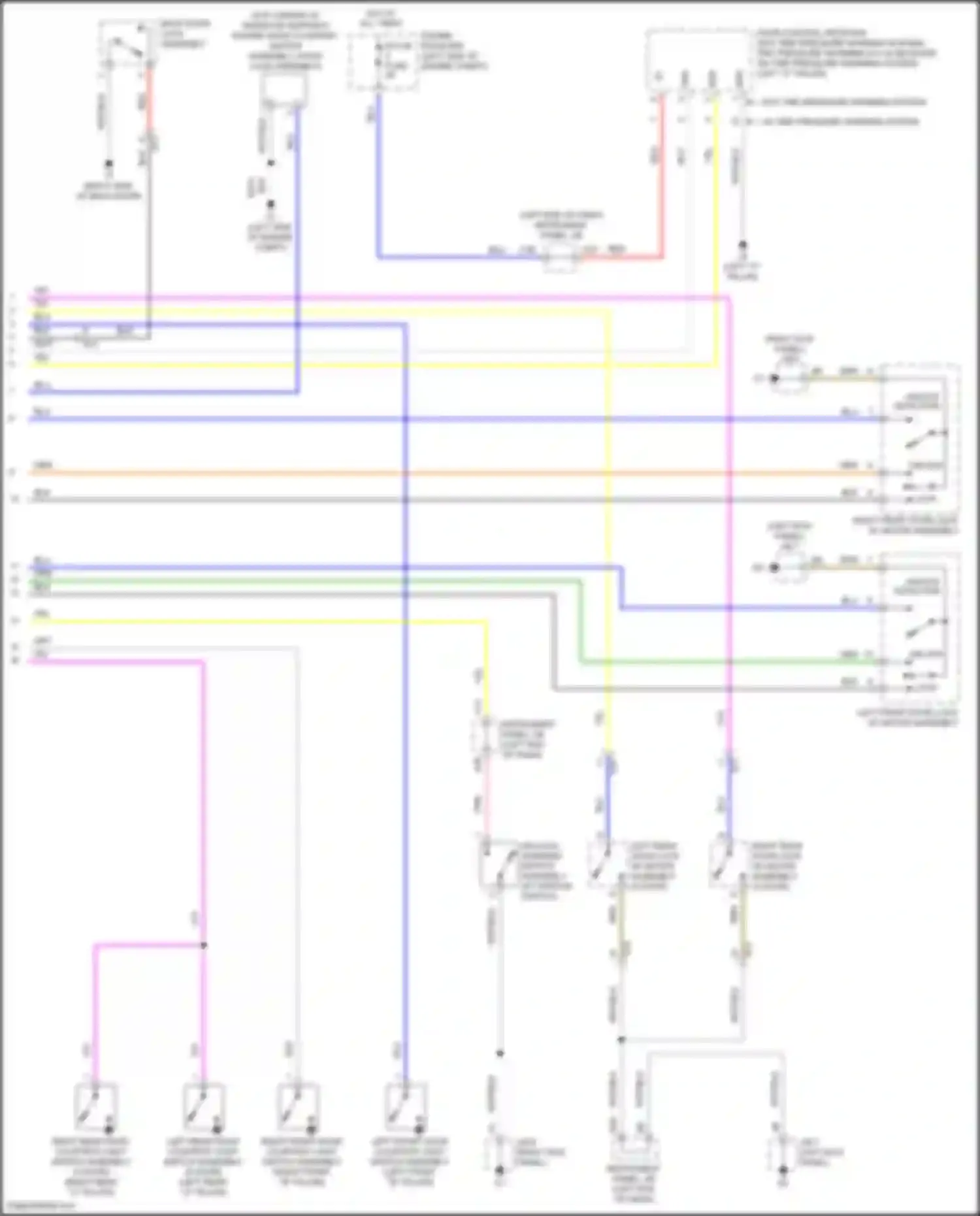 Wiring diagram left front door lock w/ motor assembly for Toyota Yaris III facelift 2 (2016-2020) (1 of 1)