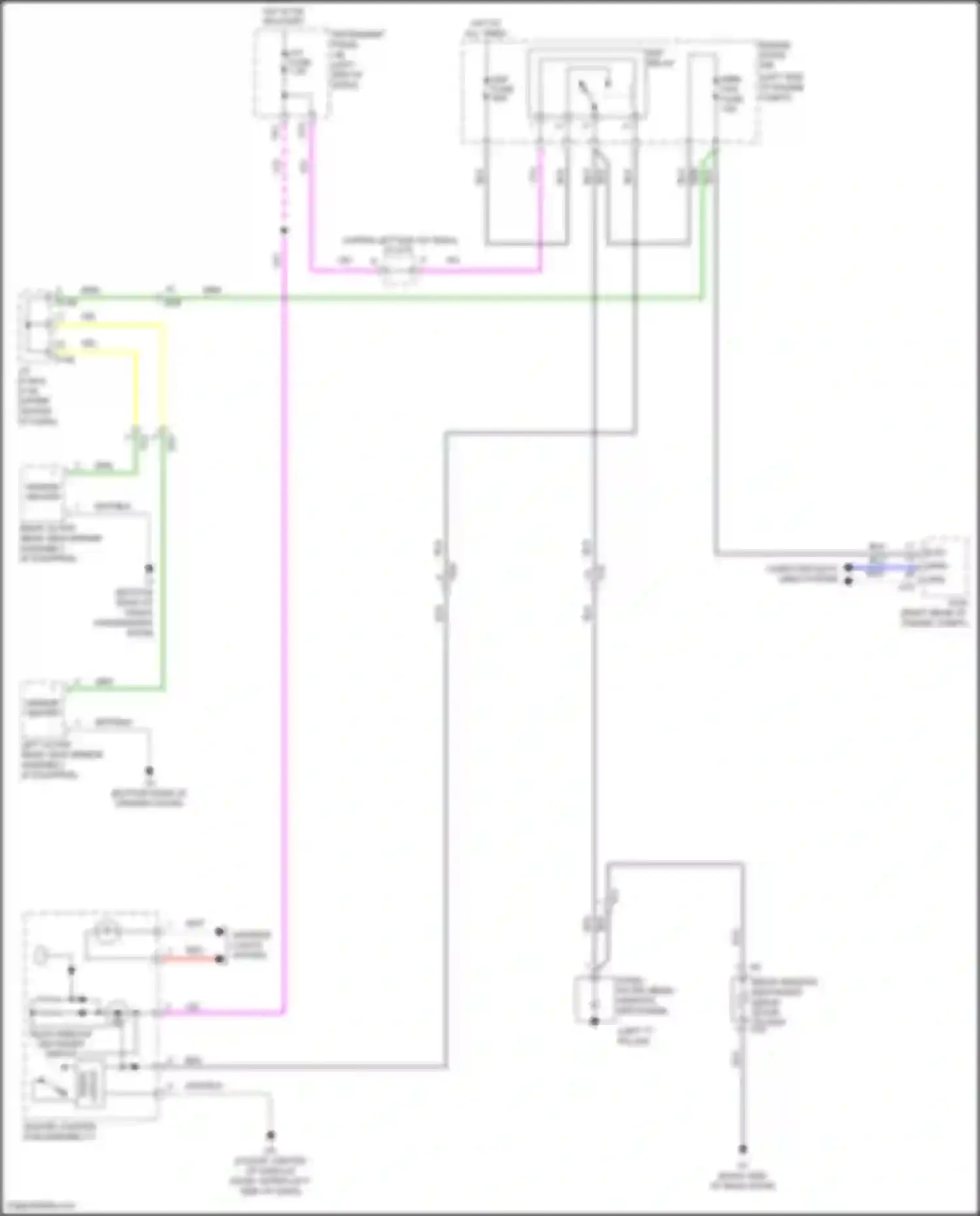 Wiring diagram rear window defogger switch for Toyota Yaris III facelift 2 (2016-2020) (1 of 2)