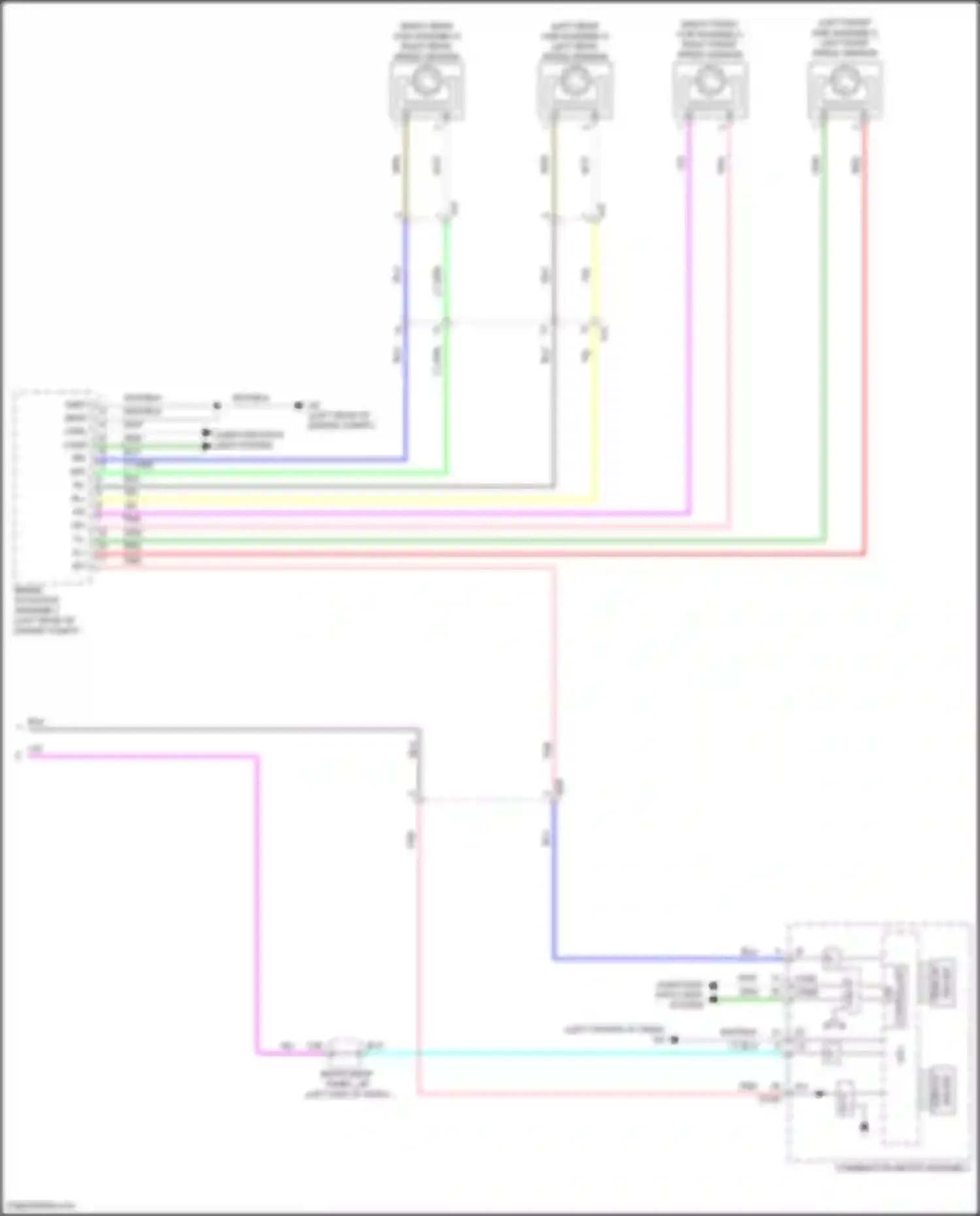 Wiring diagram right rear speed sensor for Toyota Yaris III facelift 2 (2016-2020) (2 of 2)