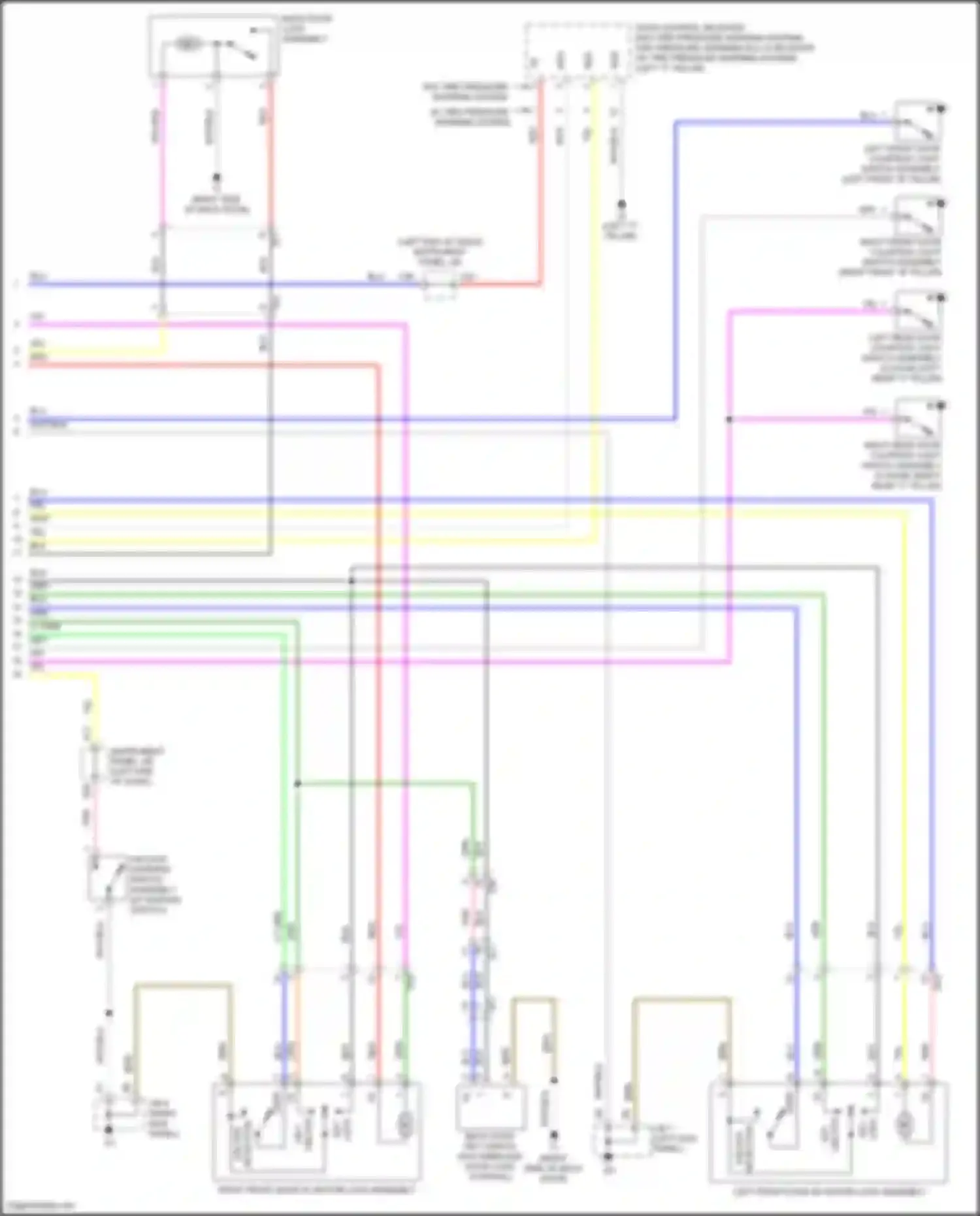 Wiring diagram un-lock warning switch assembly for Toyota Yaris III facelift 2 (2016-2020) (3 of 3)