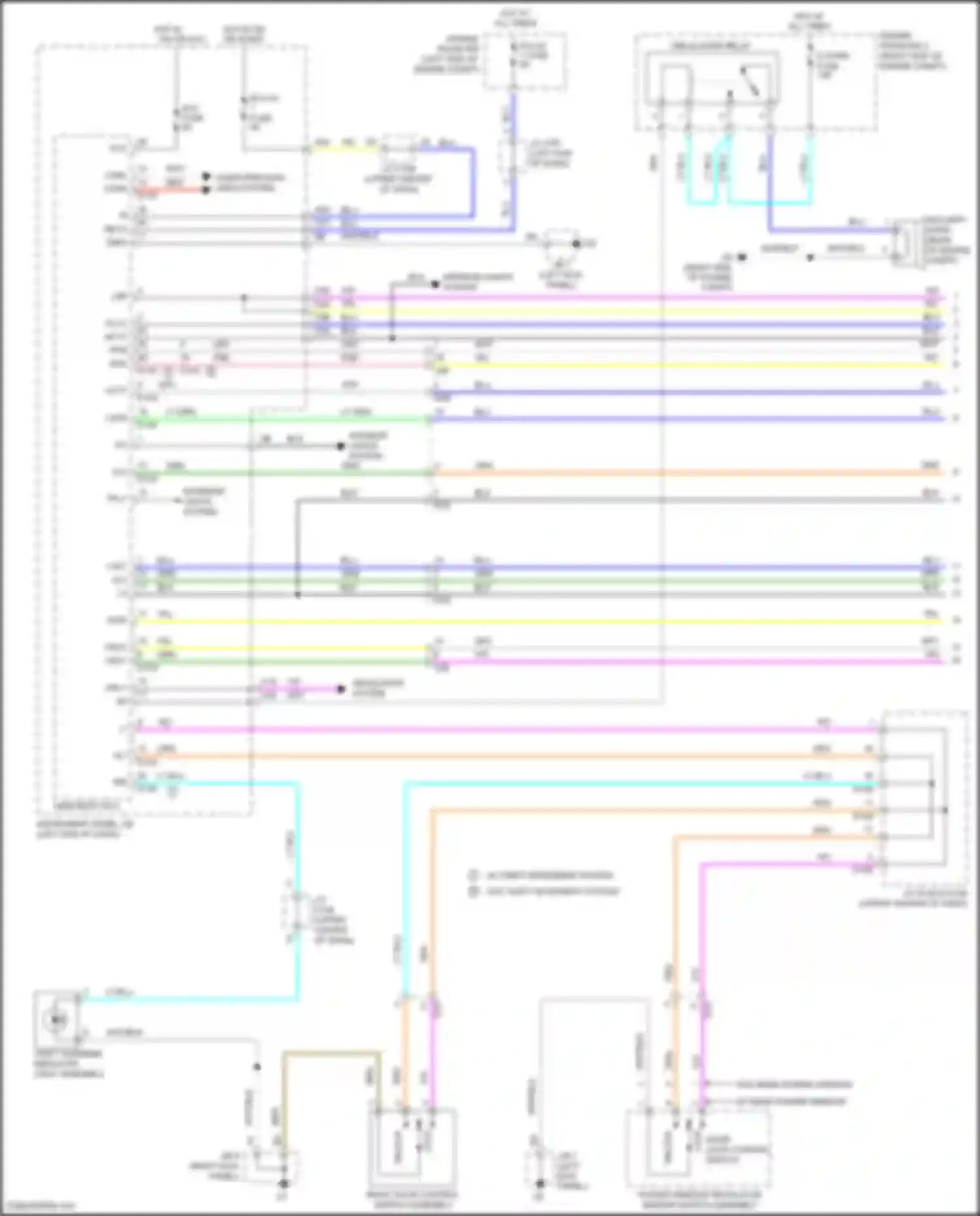 Wiring diagram w/ rear power window for Toyota Yaris III facelift 2 (2016-2020) (1 of 3)