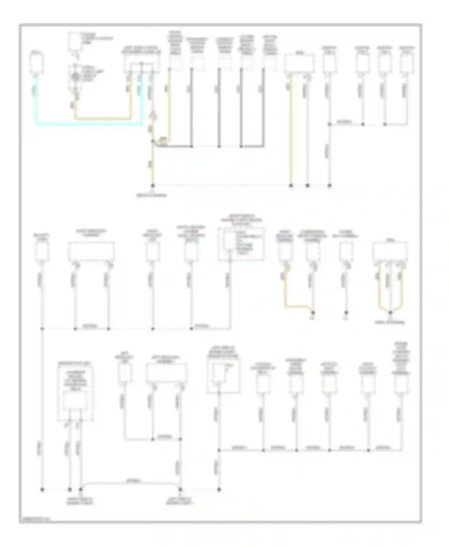 Yaris Toyota III (2010-2014): Ground distribution circuit, hatchback (1 of 3)