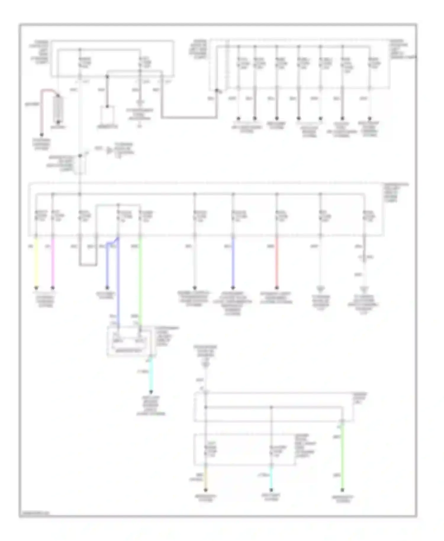Yaris Toyota III (2010-2014): Power distribution circuit, hatchback (1 of 3)