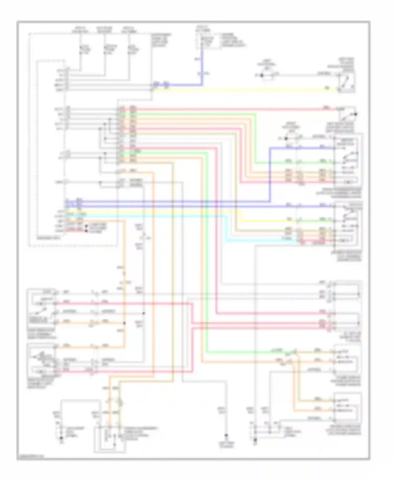 Yaris Toyota III (2010-2014): Power door locks circuit, without keyless entry sedan
