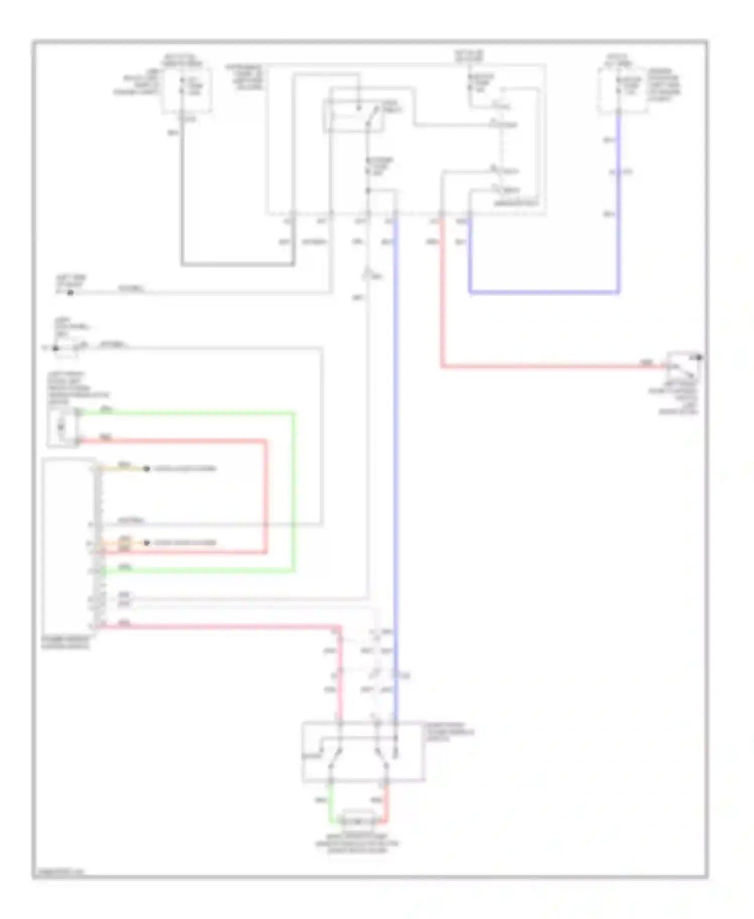 Yaris Toyota III (2010-2014): Power windows circuit, without rear power windows sedan