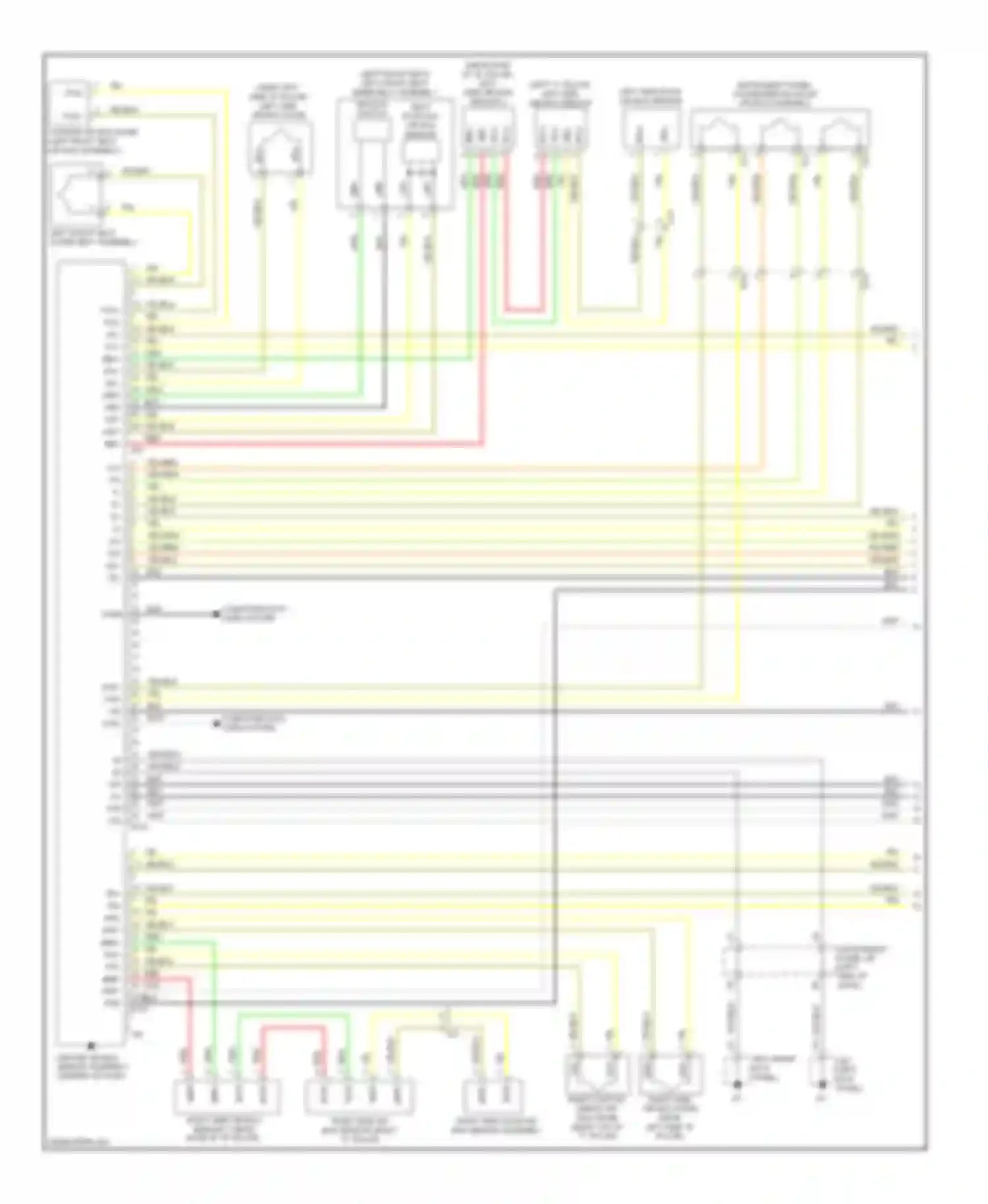 Yaris Toyota III (2010-2014): Supplemental restraints circuit, with separate type yaw rate sensor hatchback (1 of 2)