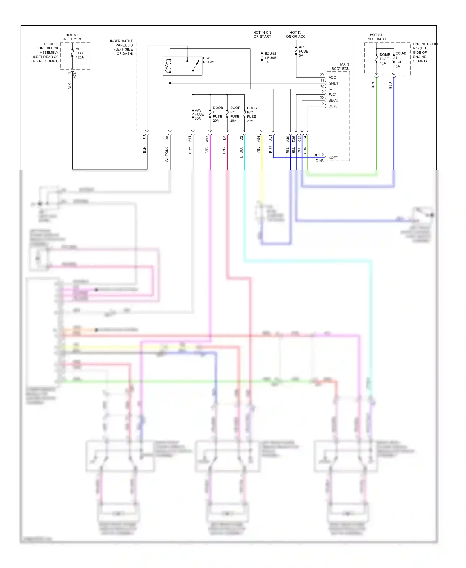 Wiring diagram compt) for Toyota Yaris III (2010-2014) (4 of 5)
