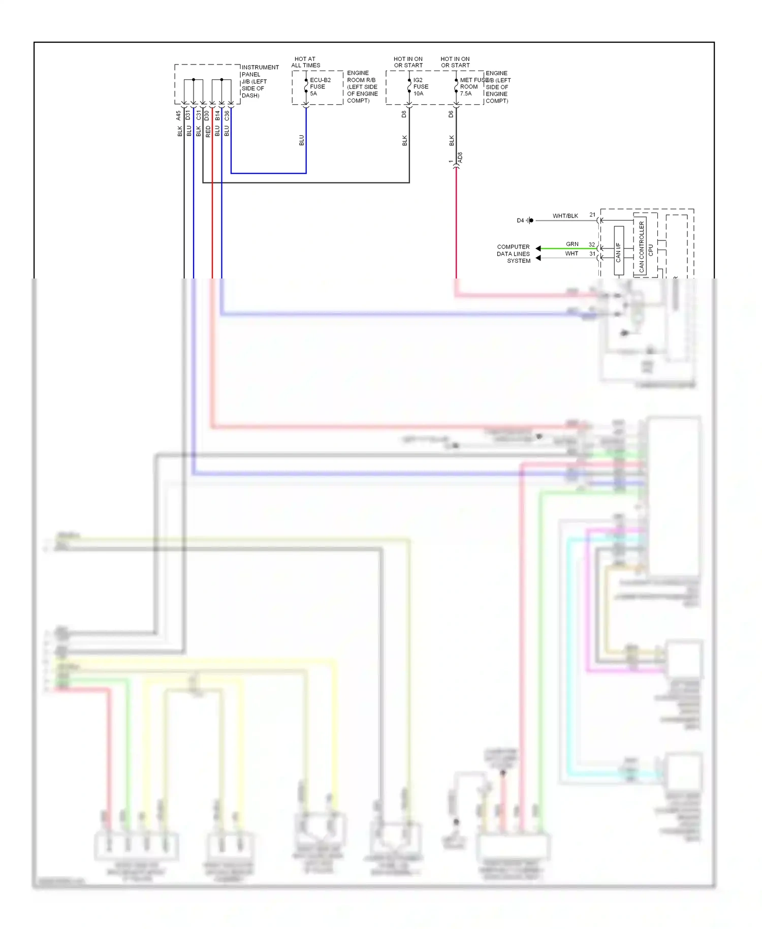 Wiring diagram computer data lines system for Toyota Yaris III (2010-2014) (39 of 49)
